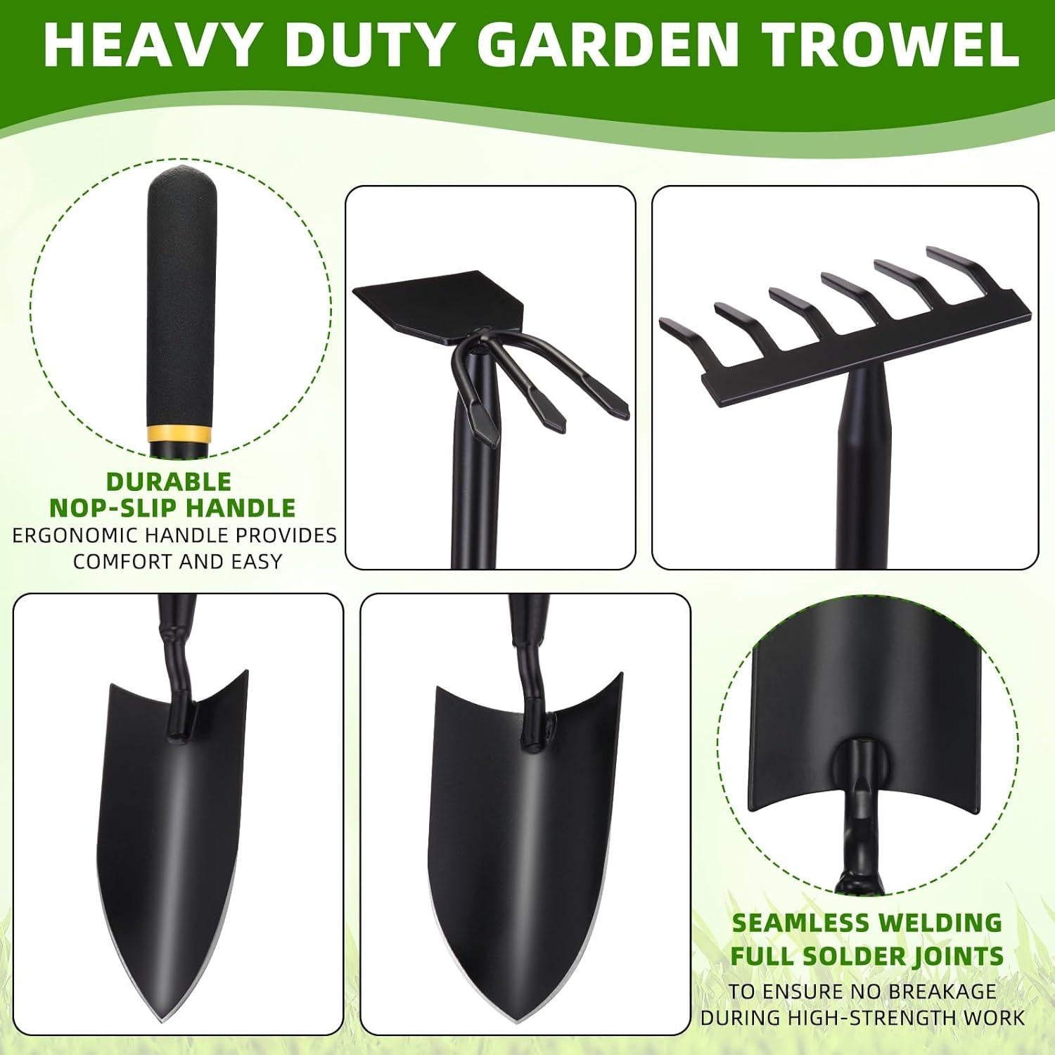 Juego de Herramientas de Jardín 4 Piezas Leriton Acero Inoxidable