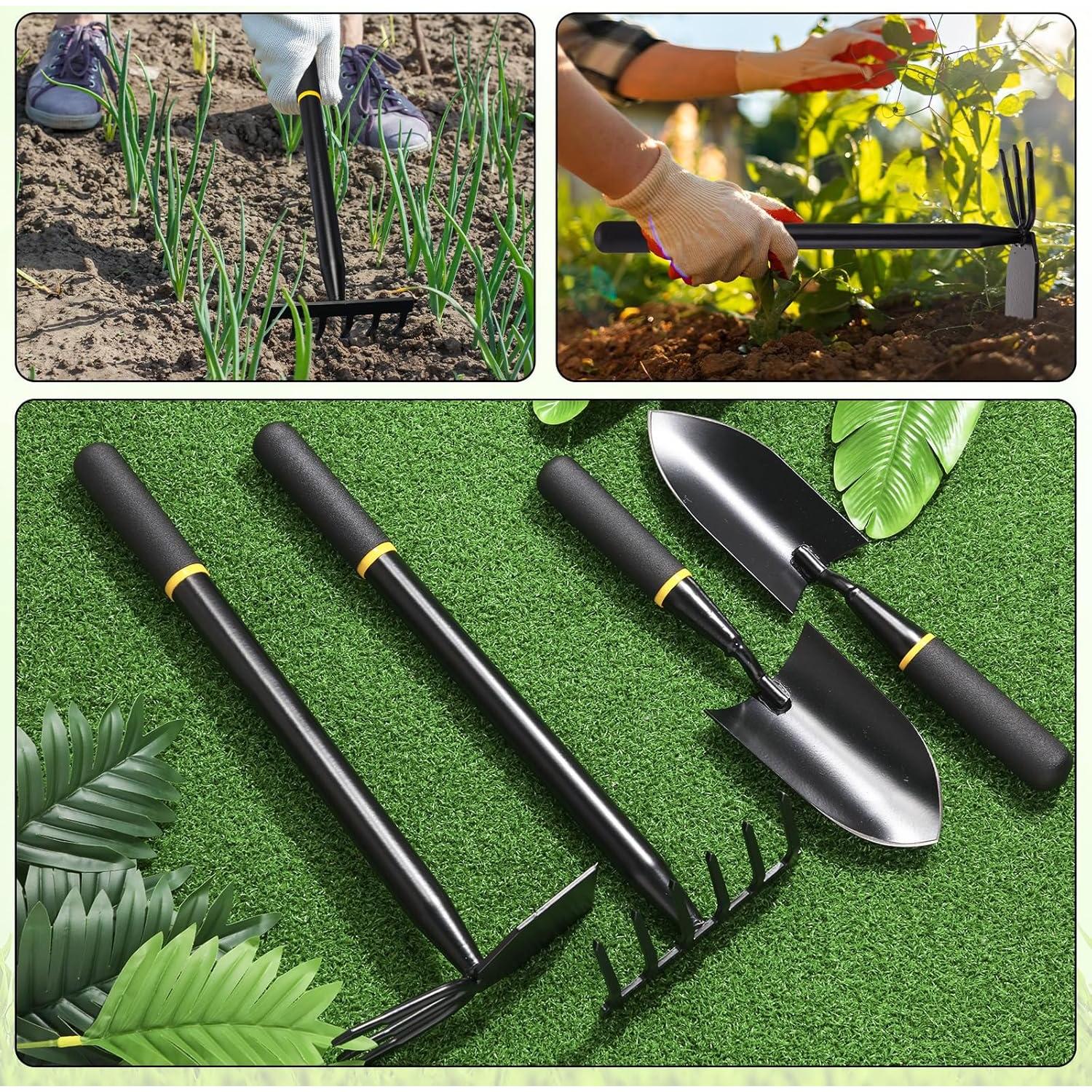 Juego de Herramientas de Jardín 4 Piezas Leriton Acero Inoxidable