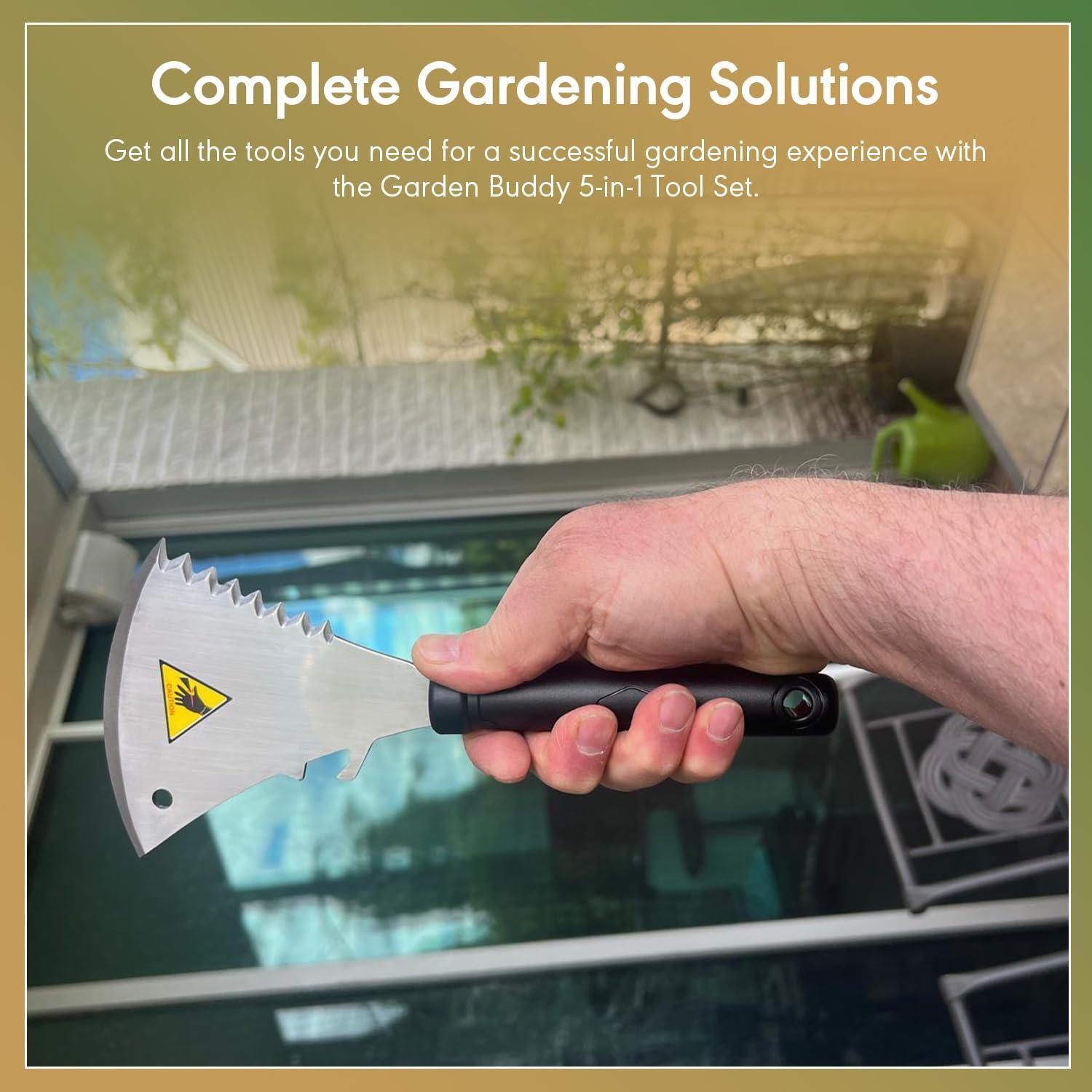 Juego de Herramientas de Jardín 5-en-1 Deen Ventures - Acero Inoxidable