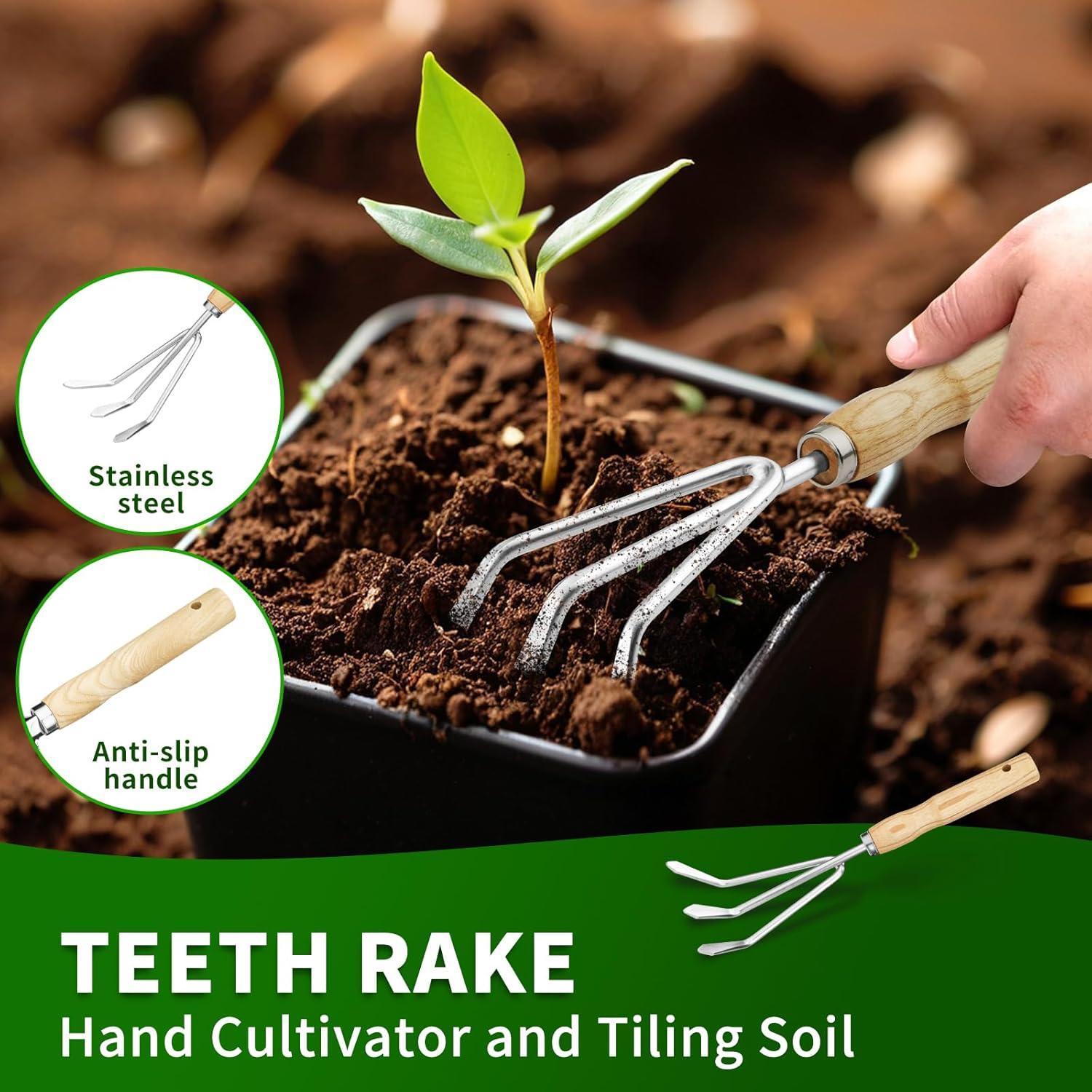 Juego de Herramientas de Jardín SHIKORI 5 Piezas Acero Inoxidable