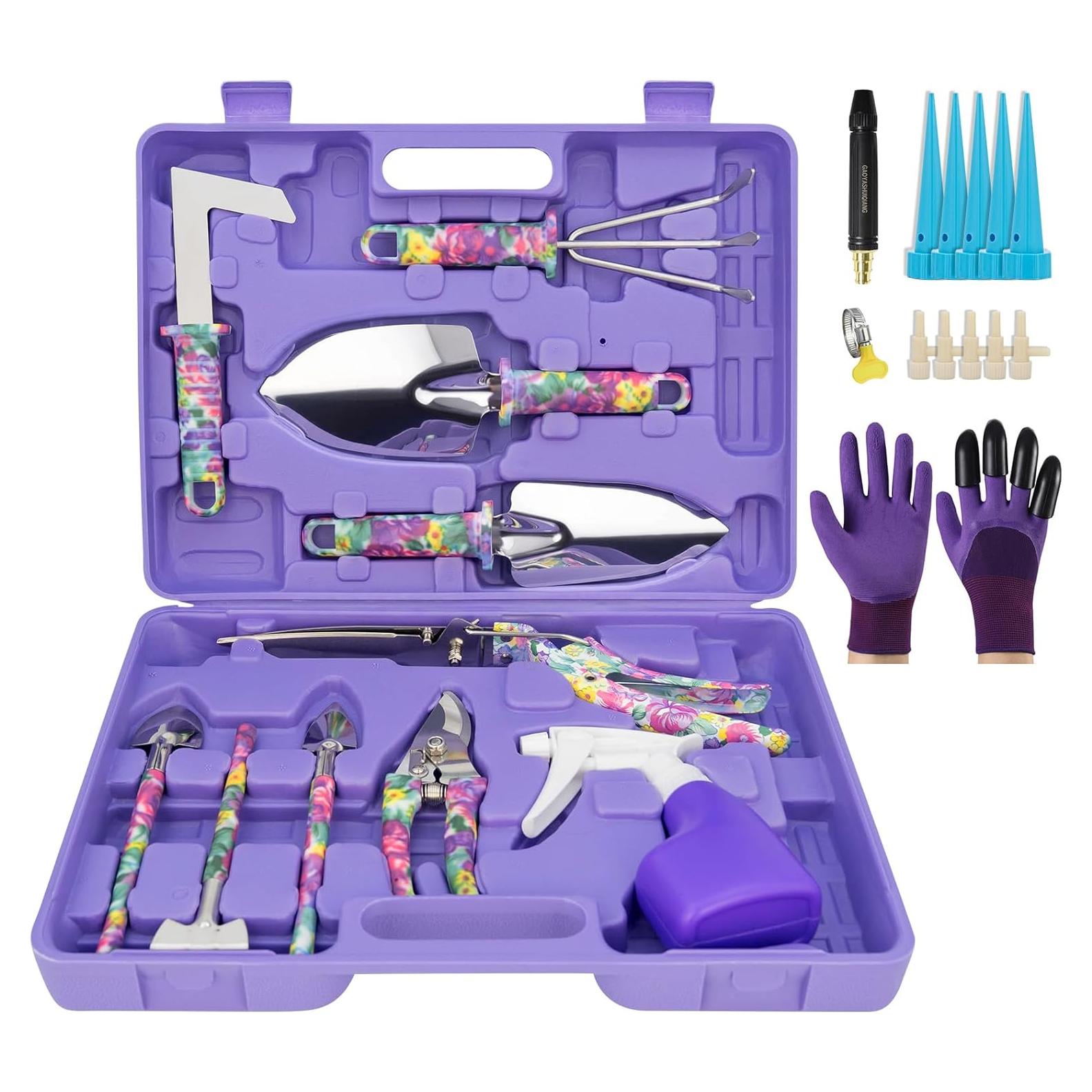 Juego de Herramientas de Jardín NTOEJA 17 Piezas Acero Inoxidable