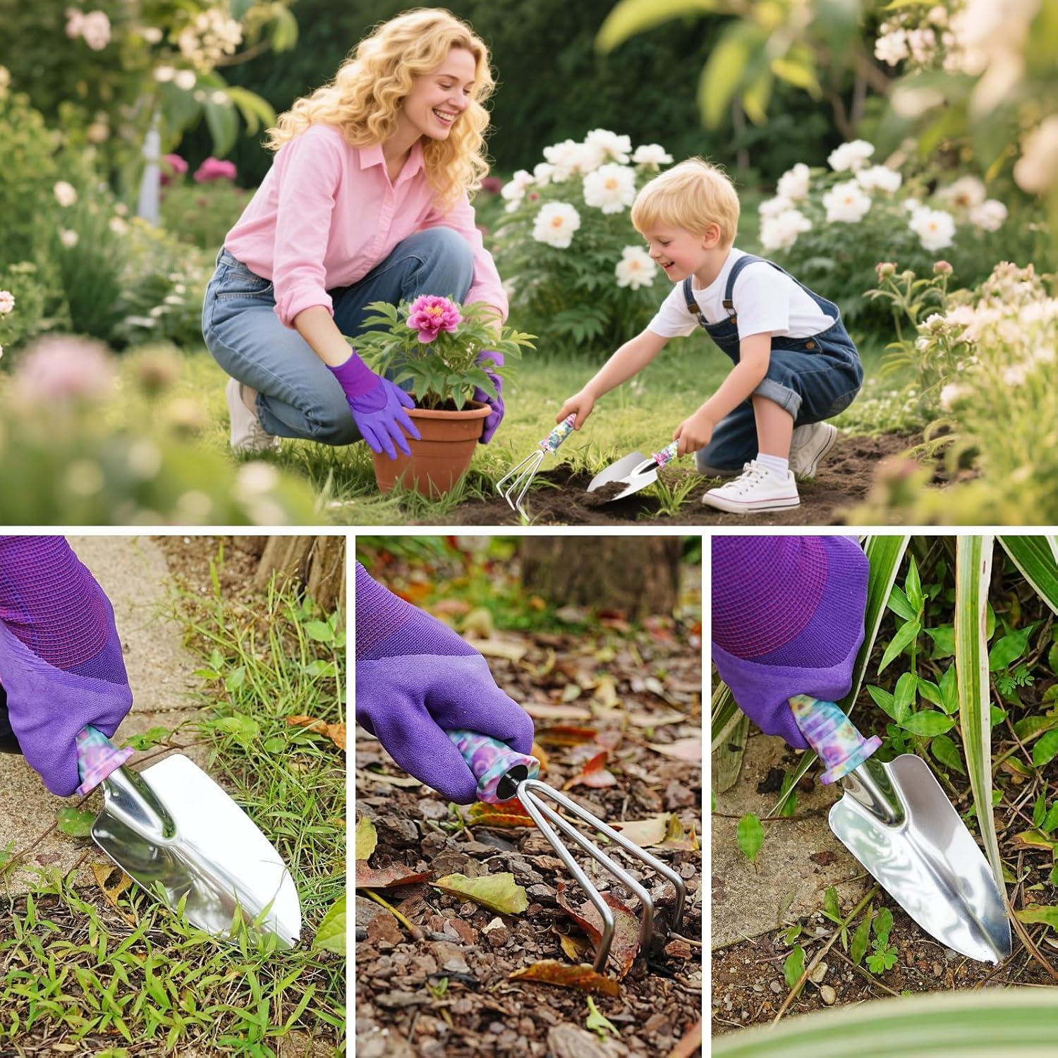 Juego de Herramientas de Jardín NTOEJA 17 Piezas Acero Inoxidable