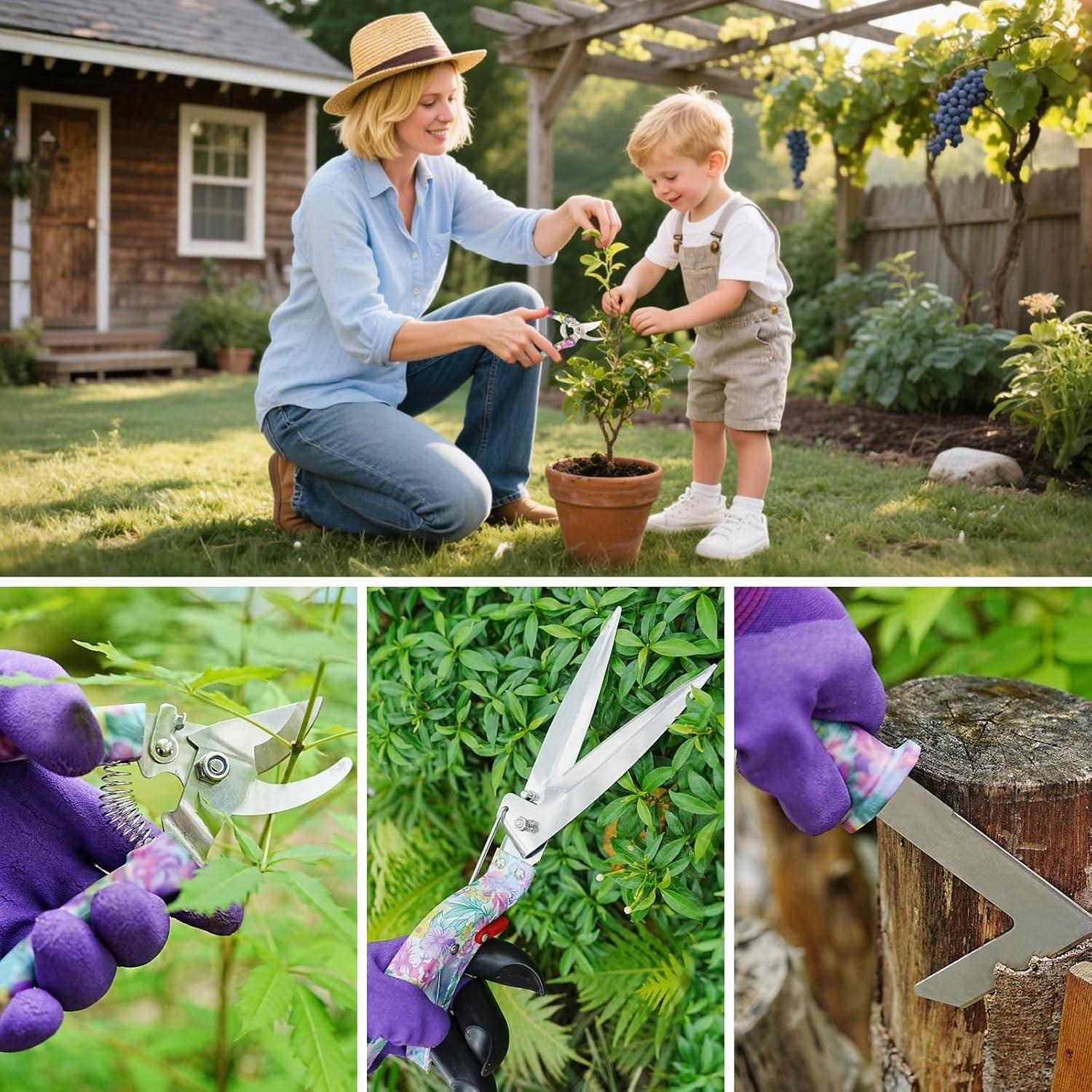 Juego de Herramientas de Jardín NTOEJA 17 Piezas Acero Inoxidable