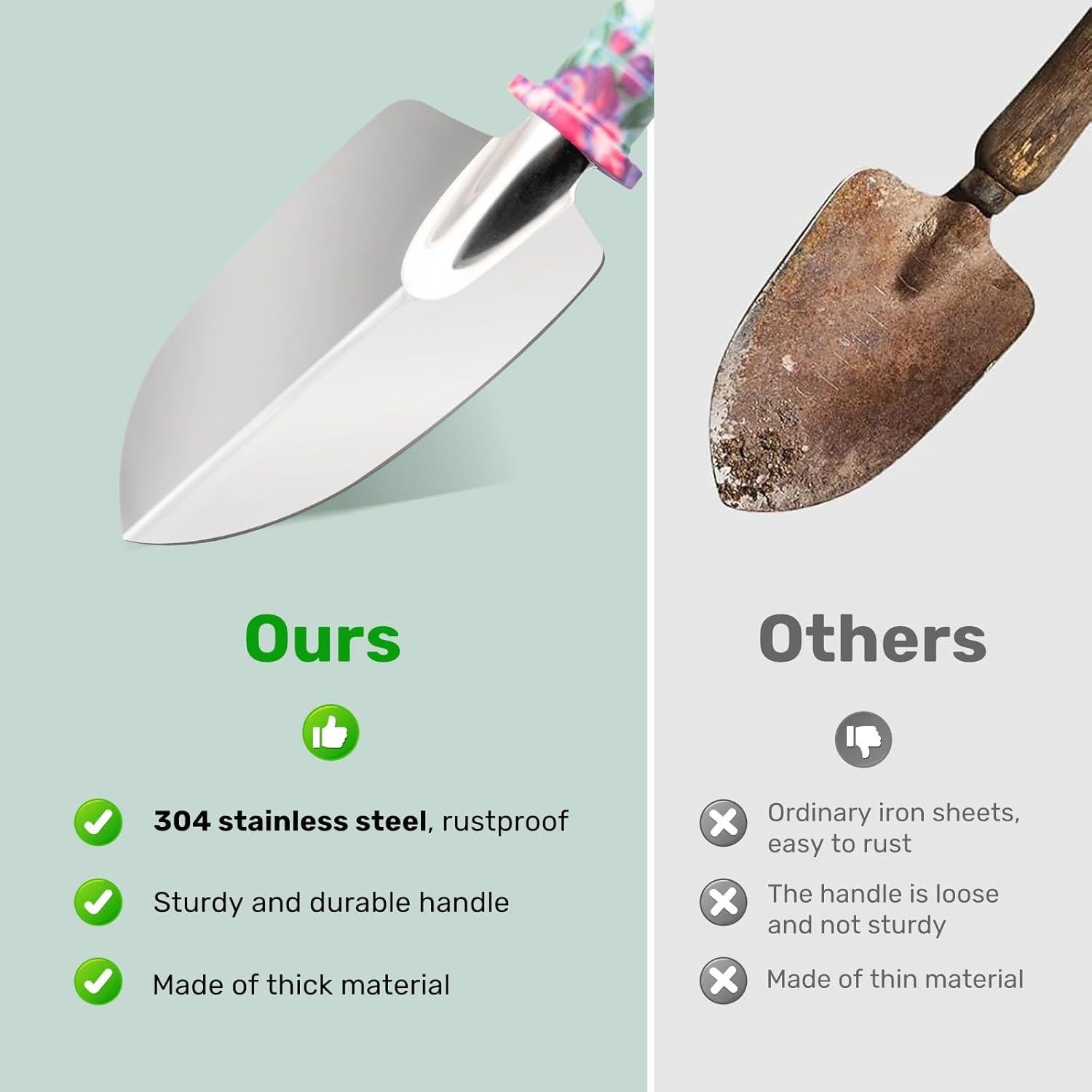 Juego de Herramientas de Jardín NTOEJA 17 Piezas Acero Inoxidable