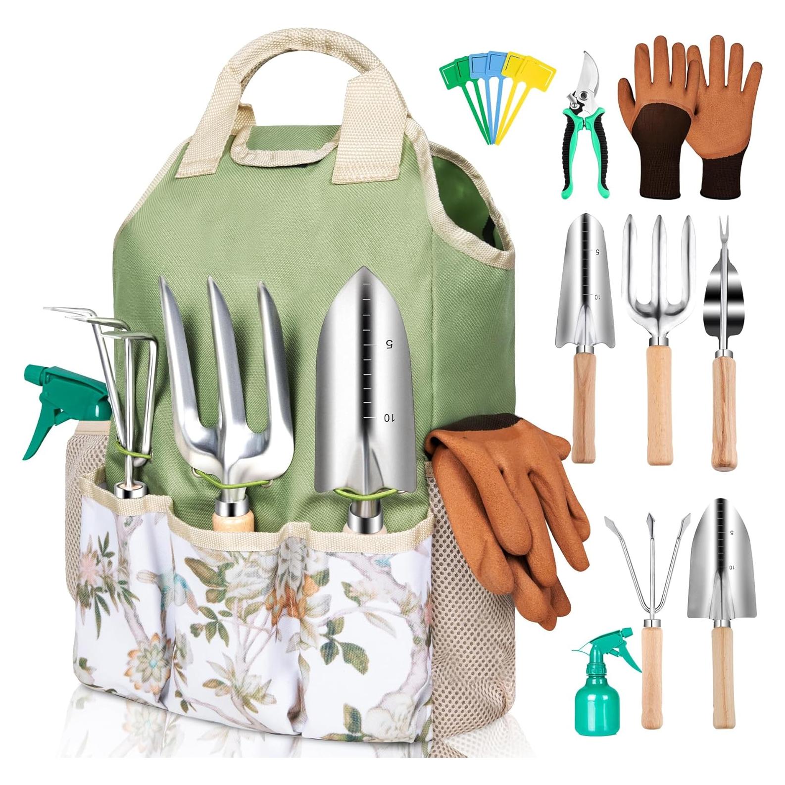 Juego de Herramientas de Jardinería Gardlover 10 Piezas Acero Inoxidable