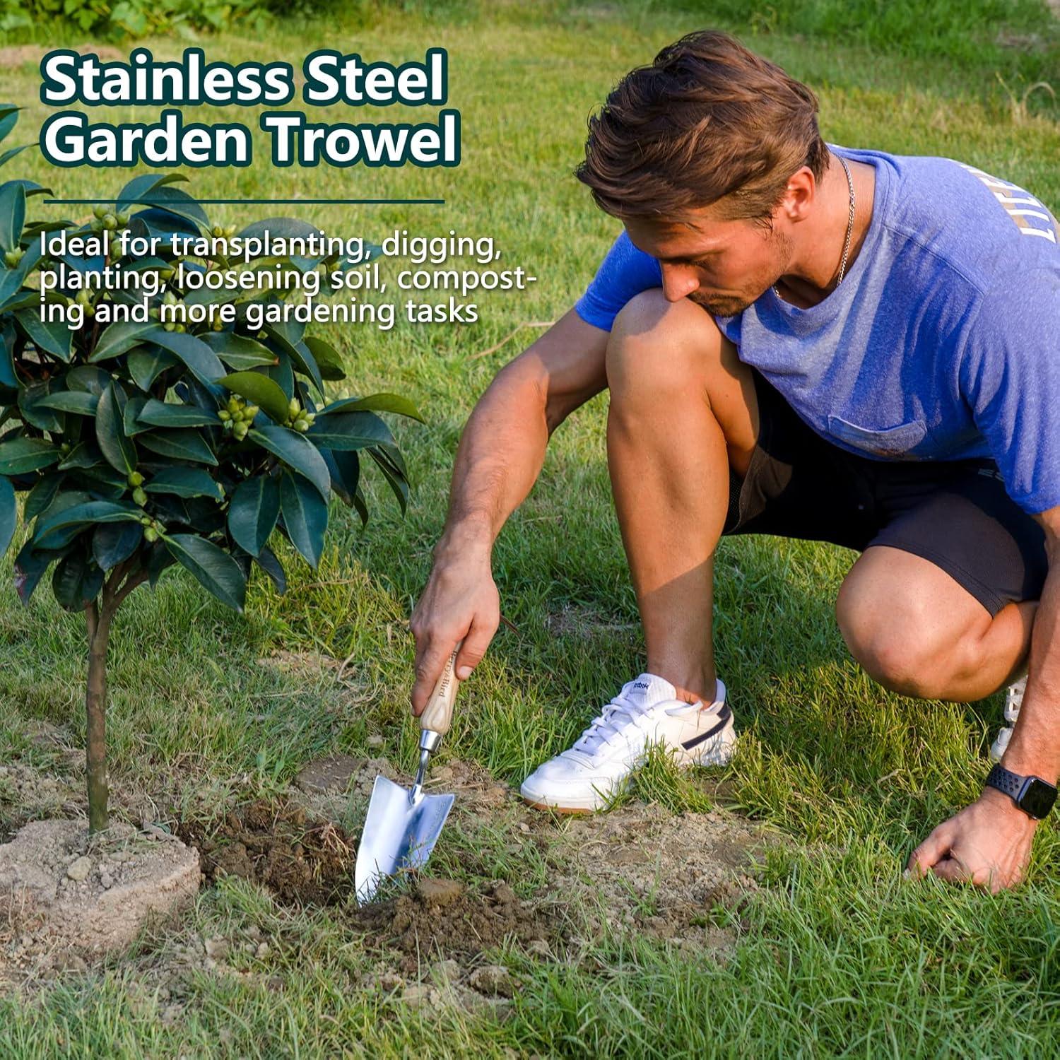 Conjunto de Herramientas de Jardín Berry&Bird 3 Piezas Acero Inoxidable