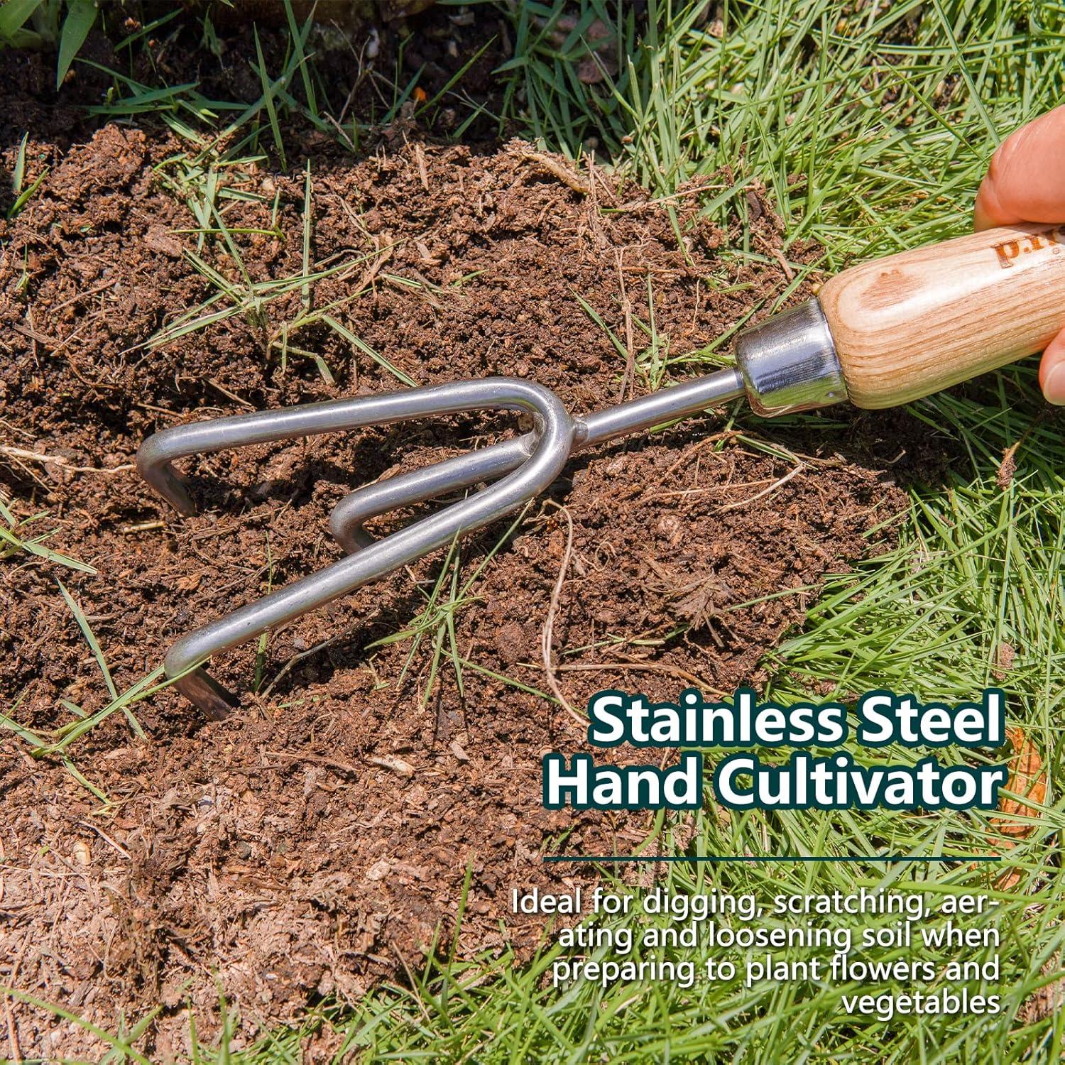 Conjunto de Herramientas de Jardín Berry&Bird 3 Piezas Acero Inoxidable