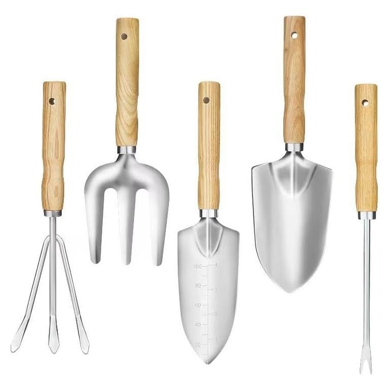 Juego de Herramientas de Jardín 5 Piezas Acero Inoxidable Xfspyy