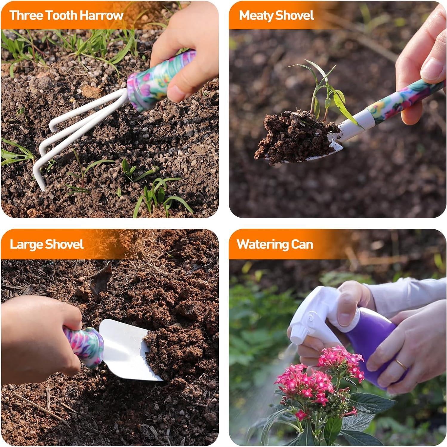 Set de Herramientas de Jardinería APSARAS USA 10 Piezas Floral