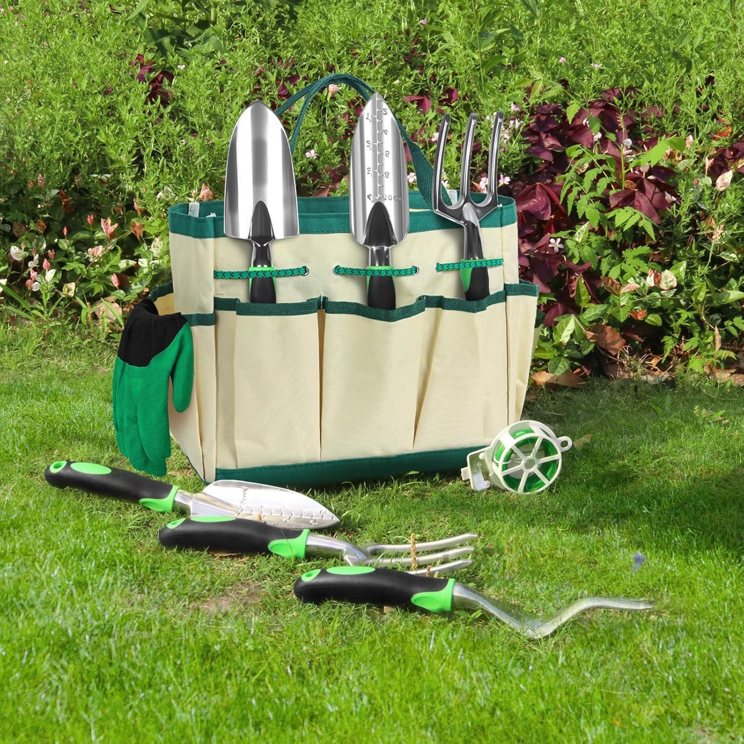 Juego de Herramientas de Jardinería OUTTPLY 11 Piezas con Bolsa
