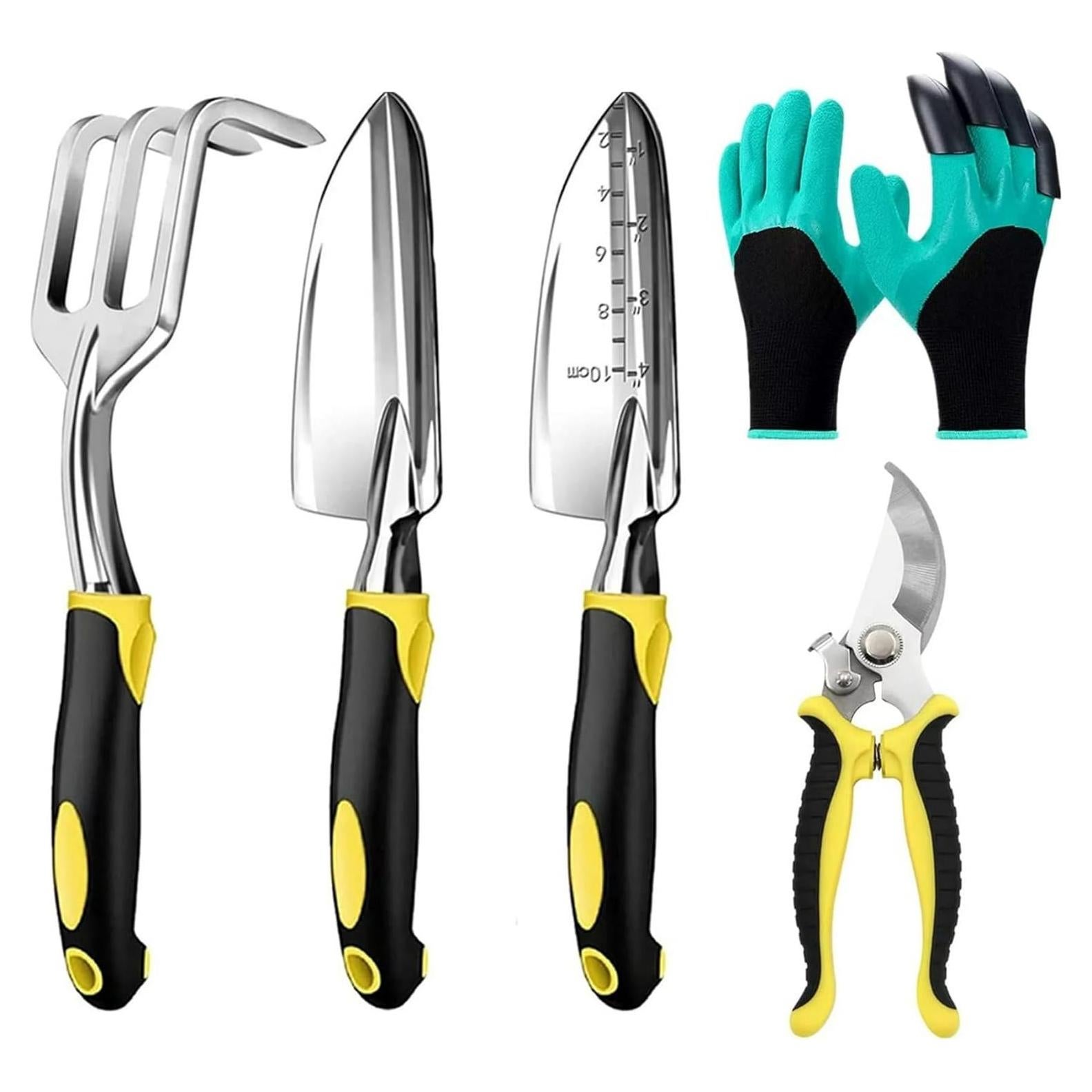 Juego de Herramientas de Jardinería 8 Piezas Acero Inoxidable