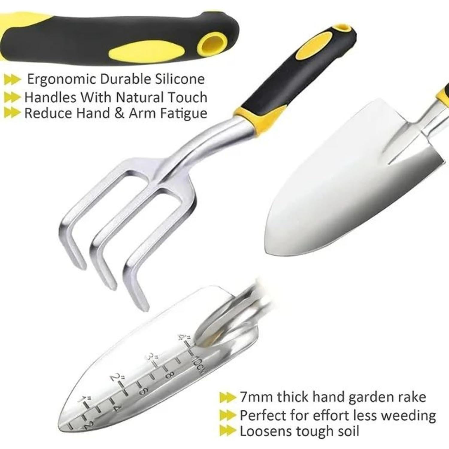 Juego de Herramientas de Jardinería 8 Piezas Acero Inoxidable