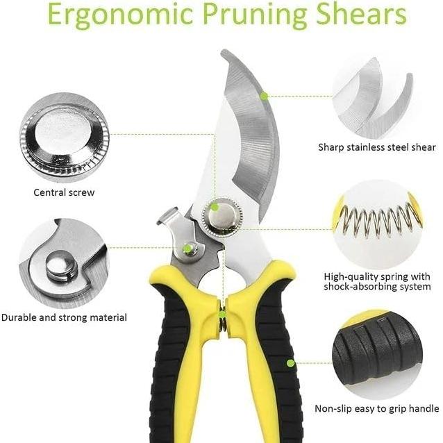 Juego de Herramientas de Jardinería 8 Piezas Acero Inoxidable