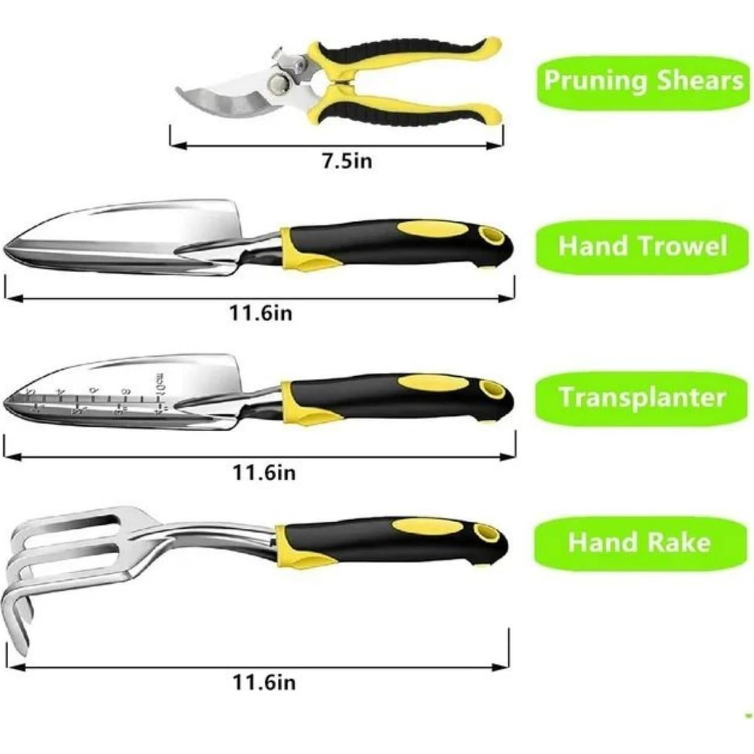 Juego de Herramientas de Jardinería 8 Piezas Acero Inoxidable