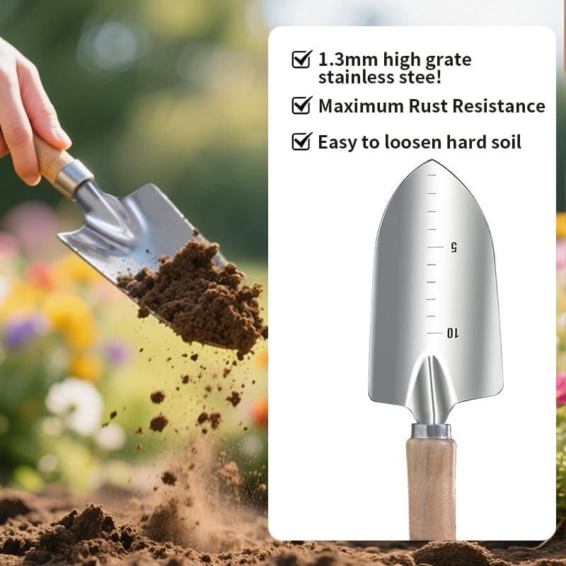 Juego de Herramientas de Jardinería 9 Piezas Acero Inoxidable