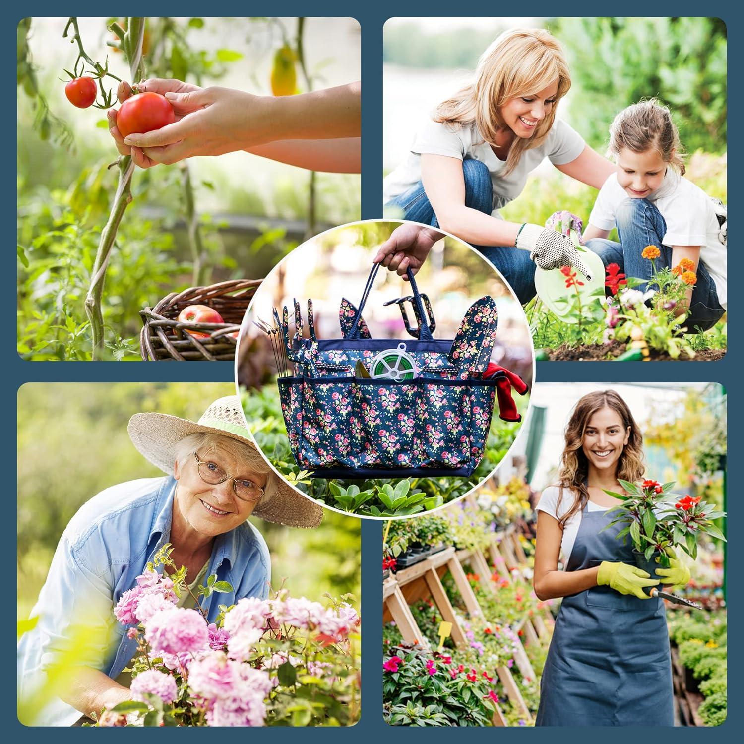 Juego de Herramientas de Jardín 25Pcs Ebbniur Aluminio Duradero