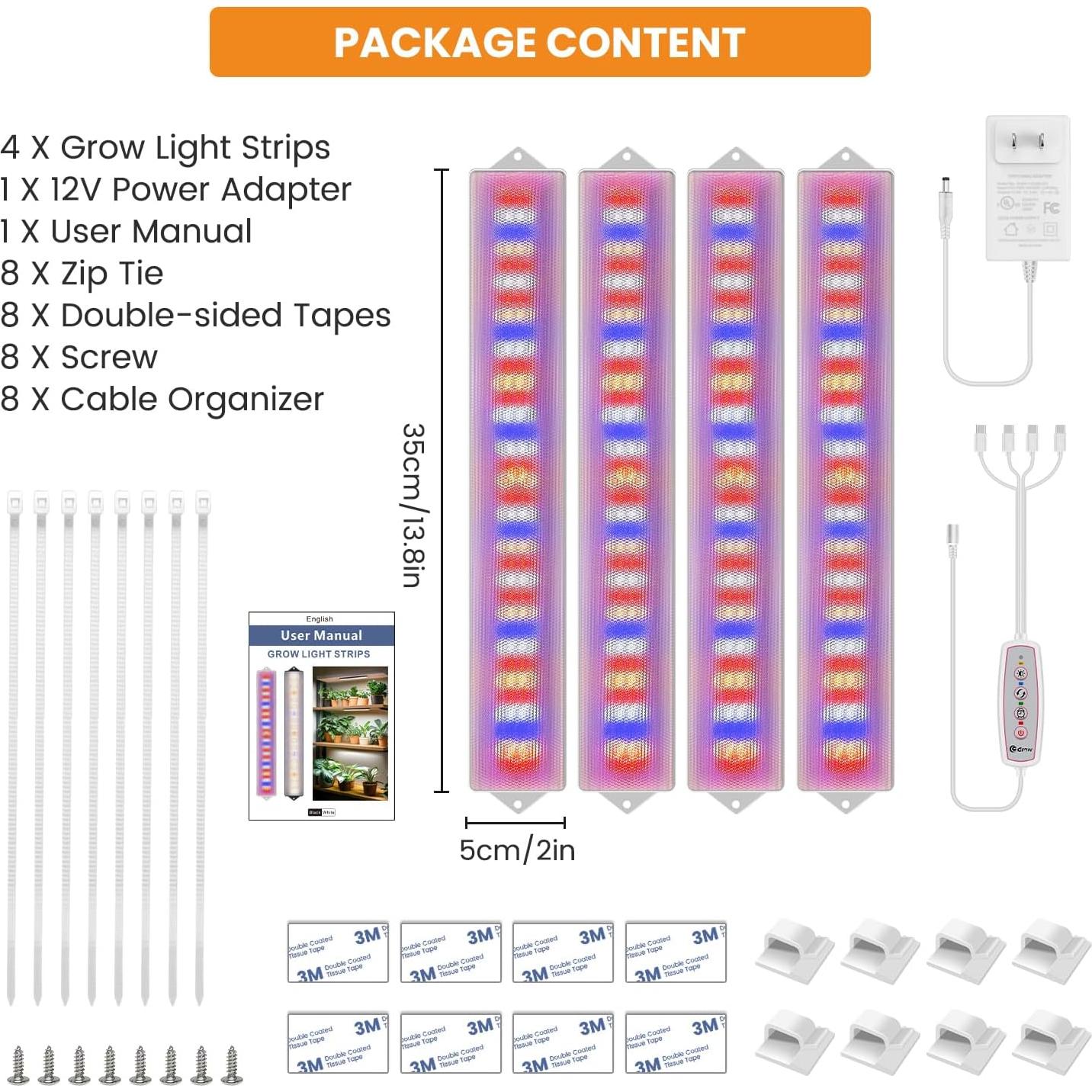 Luces de Crecimiento LED Eurbolan 40W 420 LEDs Espectro Completo