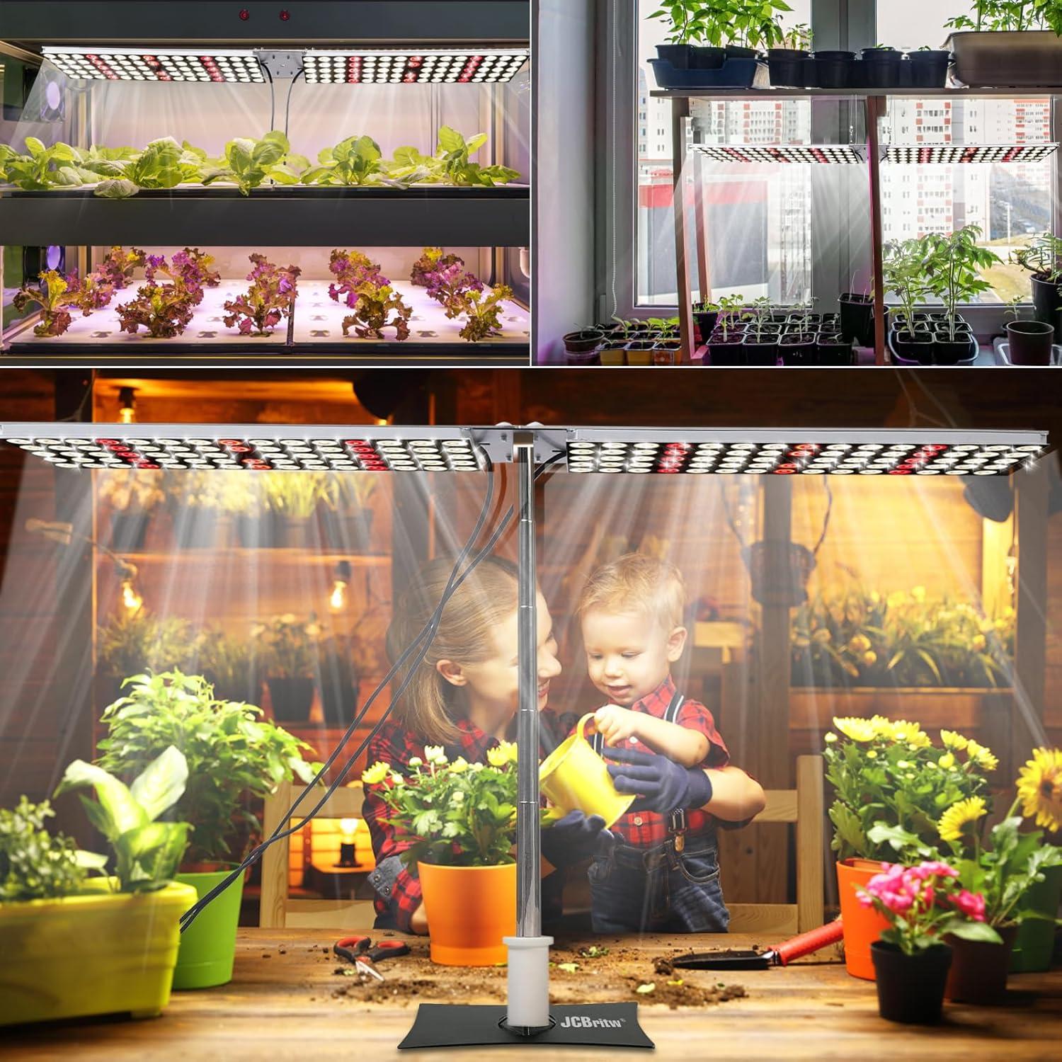 Luz de Cultivo LED JCBritw 100W Espectro Completo Ajustable