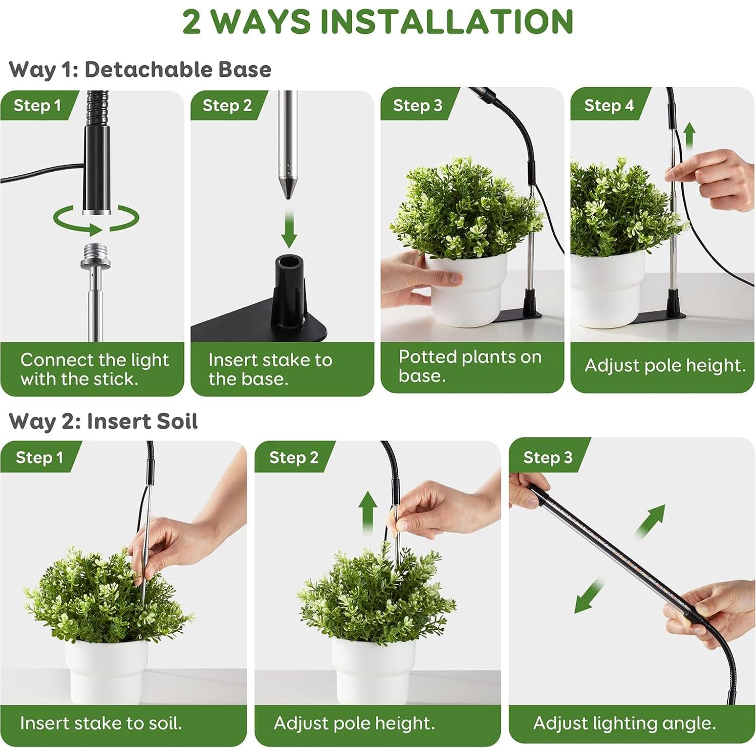 Luces de Crecimiento LED LPMZMBL 3 Paquete Espectro Completo
