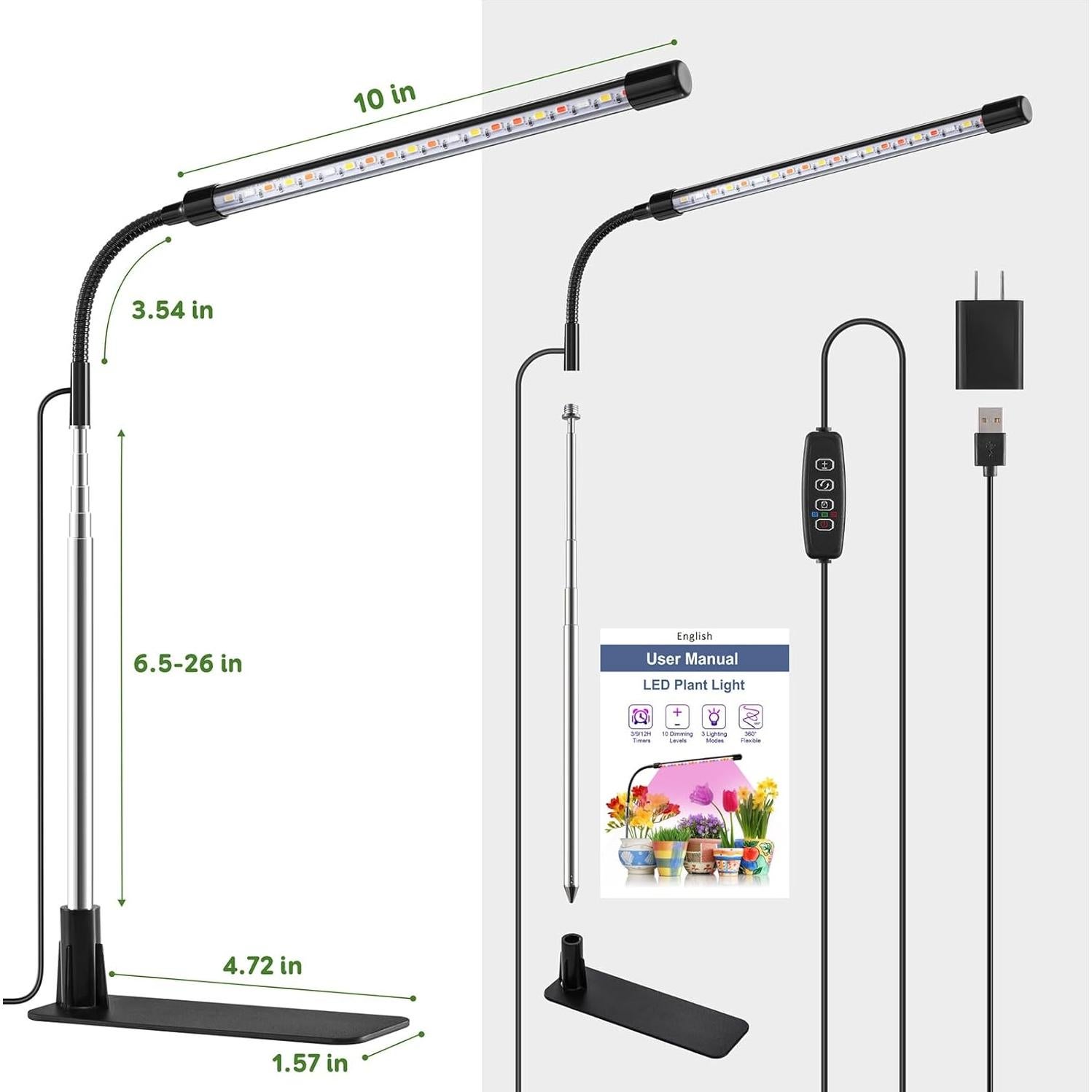 Luces de Crecimiento LED LPMZMBL 3 Paquete Espectro Completo