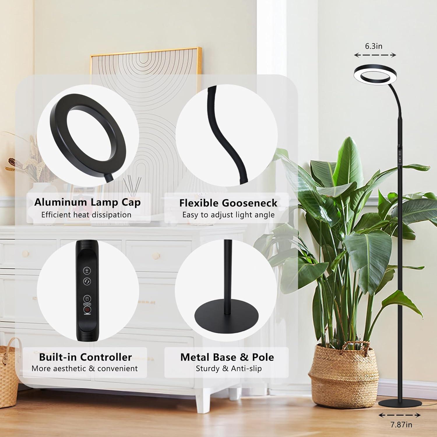 Lámpara de Crecimiento de Piso Geciliaoran 20W LED Espectro Completo