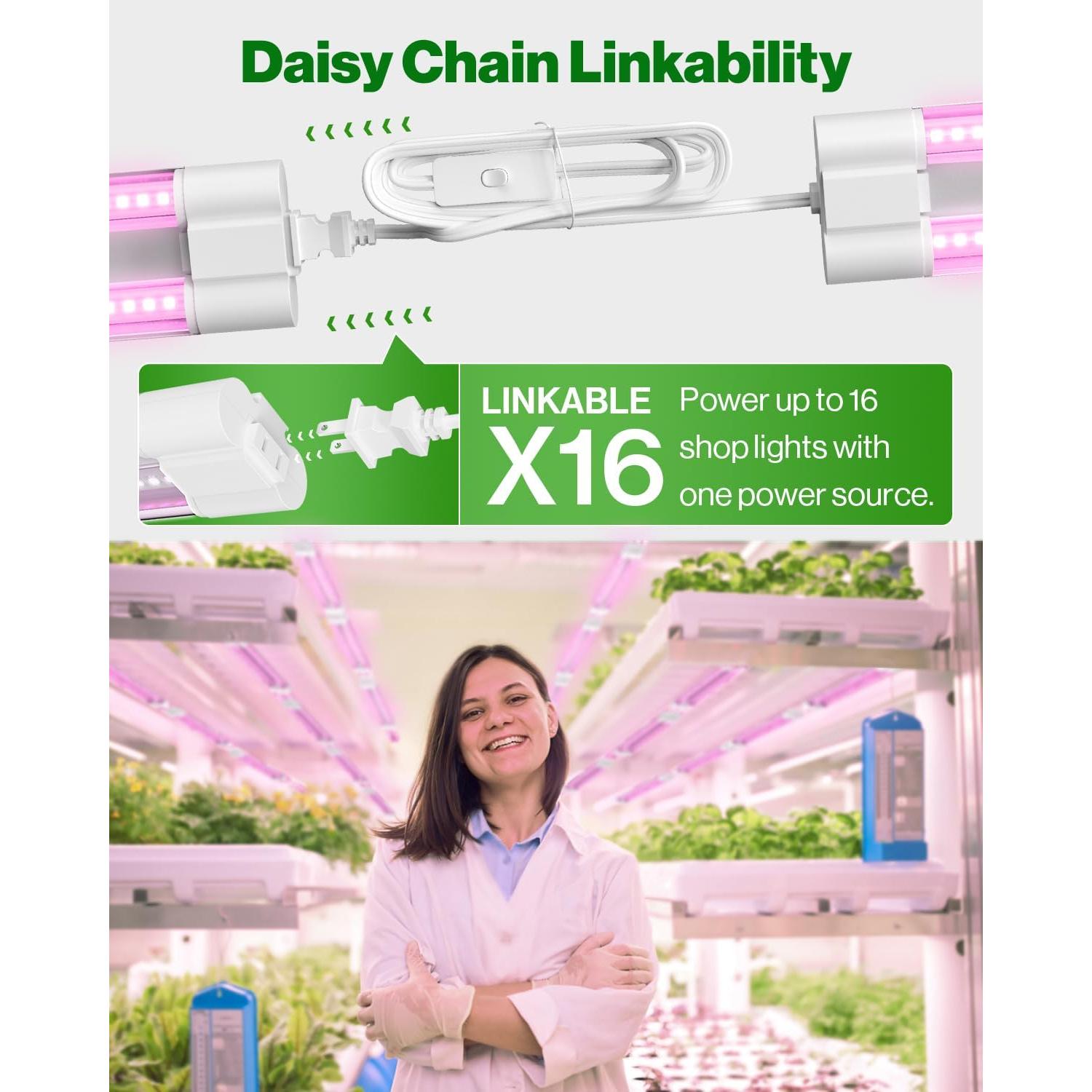 Luz de Cultivo LED Sunco 30cm Espectro Completo 10W Paquete de 2