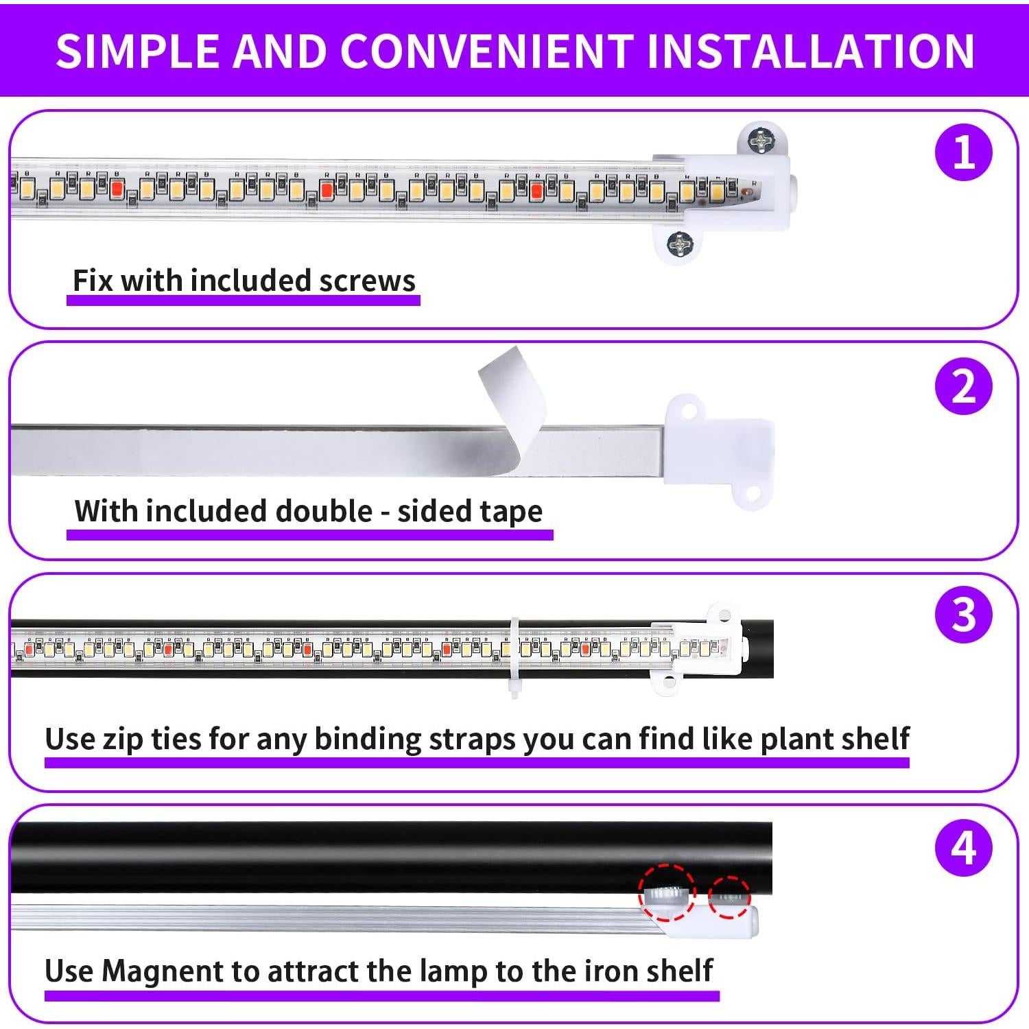 Luz de Cultivo LED RWNTAO 2 Paquete 240 LEDs Espectro Completo