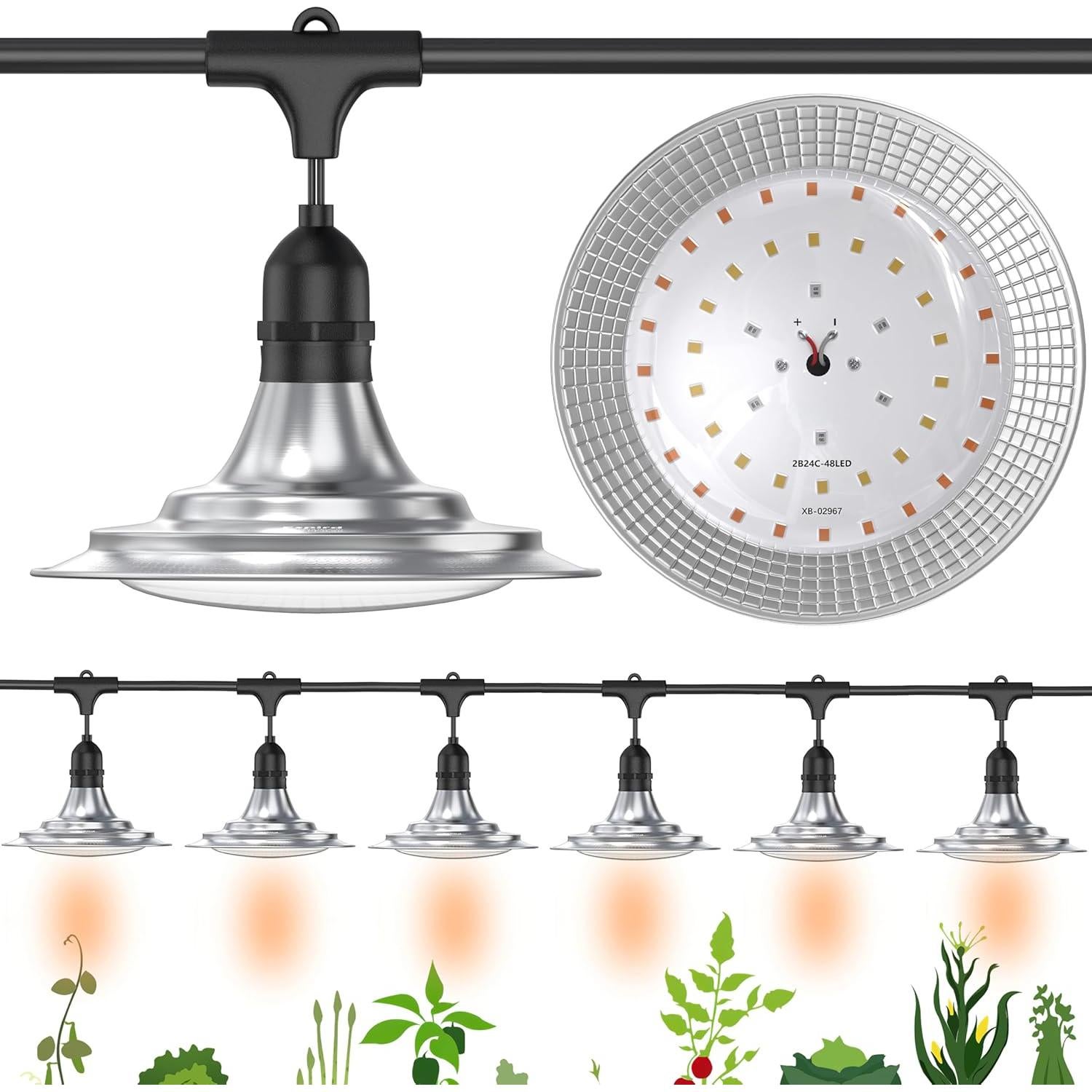 Luces de Cultivo LED a Prueba de Agua Danshinro 6 Luces 6.5m