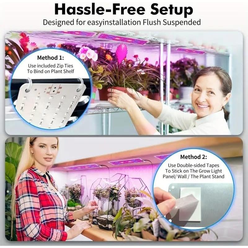 Luz de Cultivo LED VPCRT6 43W Espectro Completo 616 LEDs