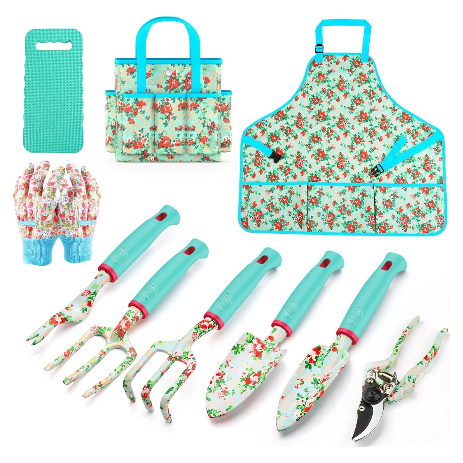Juego de Herramientas de Jardín JUMPHIGH 10 Piezas Floral