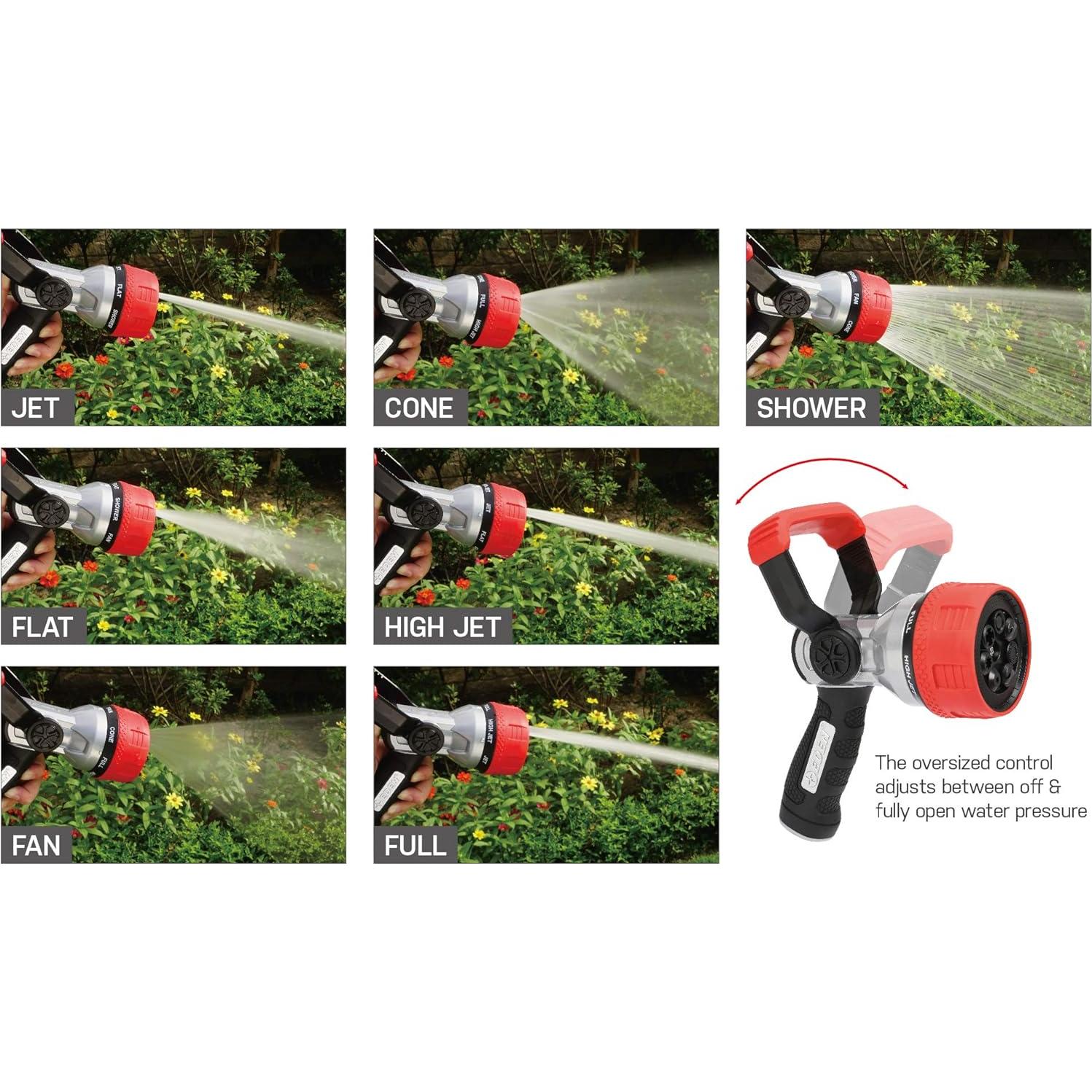 Boquilla de Manguera de Metal Eden 96806 7 Patrones de Riego