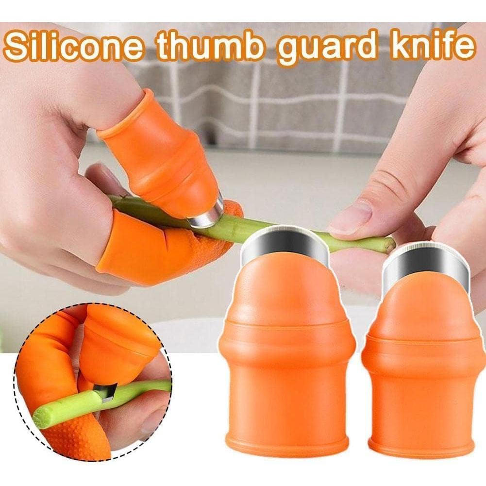 Fruit and Vegetable Picking Potted Garden Silicone Thumb Cutter Set,Separator Finger Plant Fruits Picking Tool,Fruit and Vegetable Picking Potted Plants Trim Thumb for Strawberry Shears and Scissors