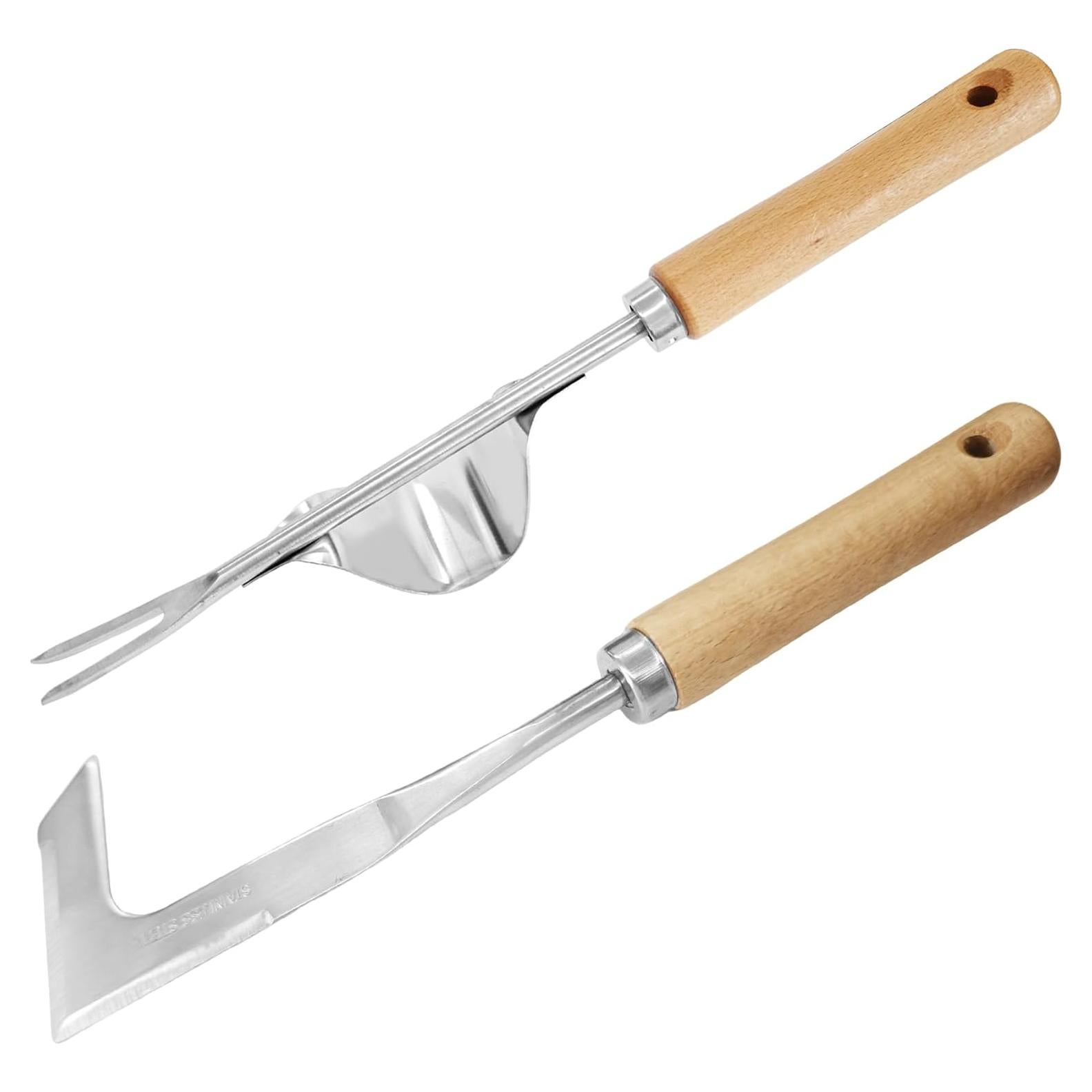 Juego de Herramientas de Jardín PDETVEO 2 Piezas Acero Inoxidable