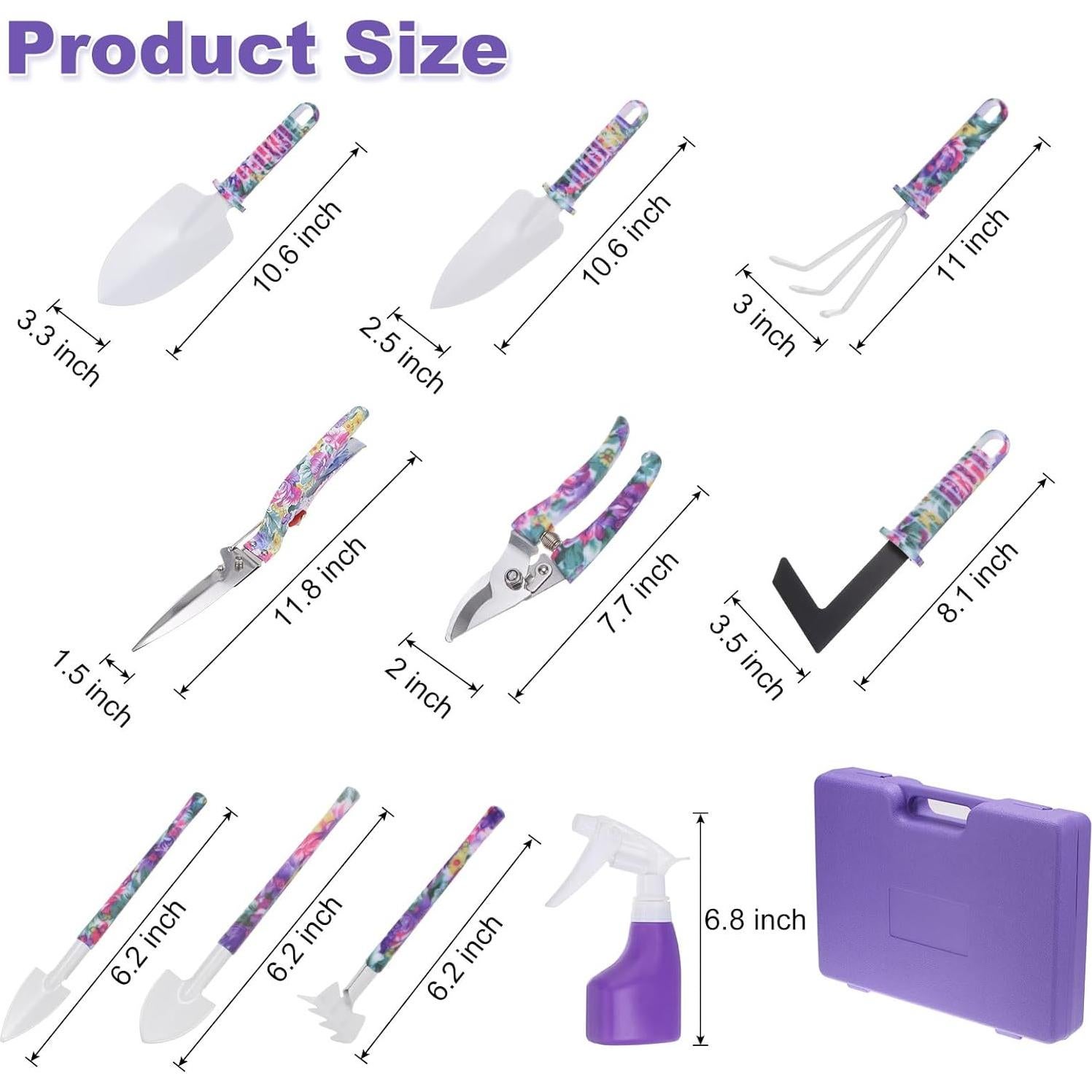 Juego de Herramientas de Jardinería HARFINGTON 10 Piezas Plástico