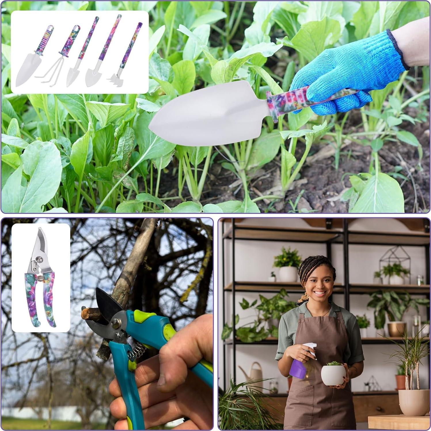 Juego de Herramientas de Jardinería HARFINGTON 10 Piezas Plástico