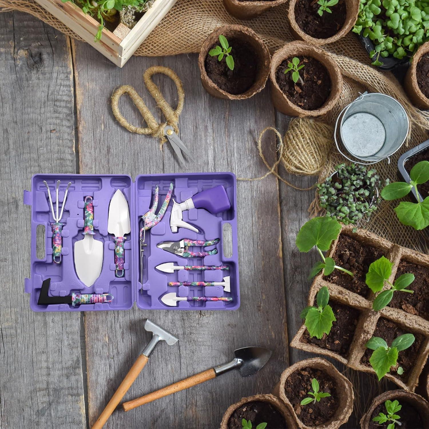 Juego de Herramientas de Jardinería HARFINGTON 10 Piezas Plástico