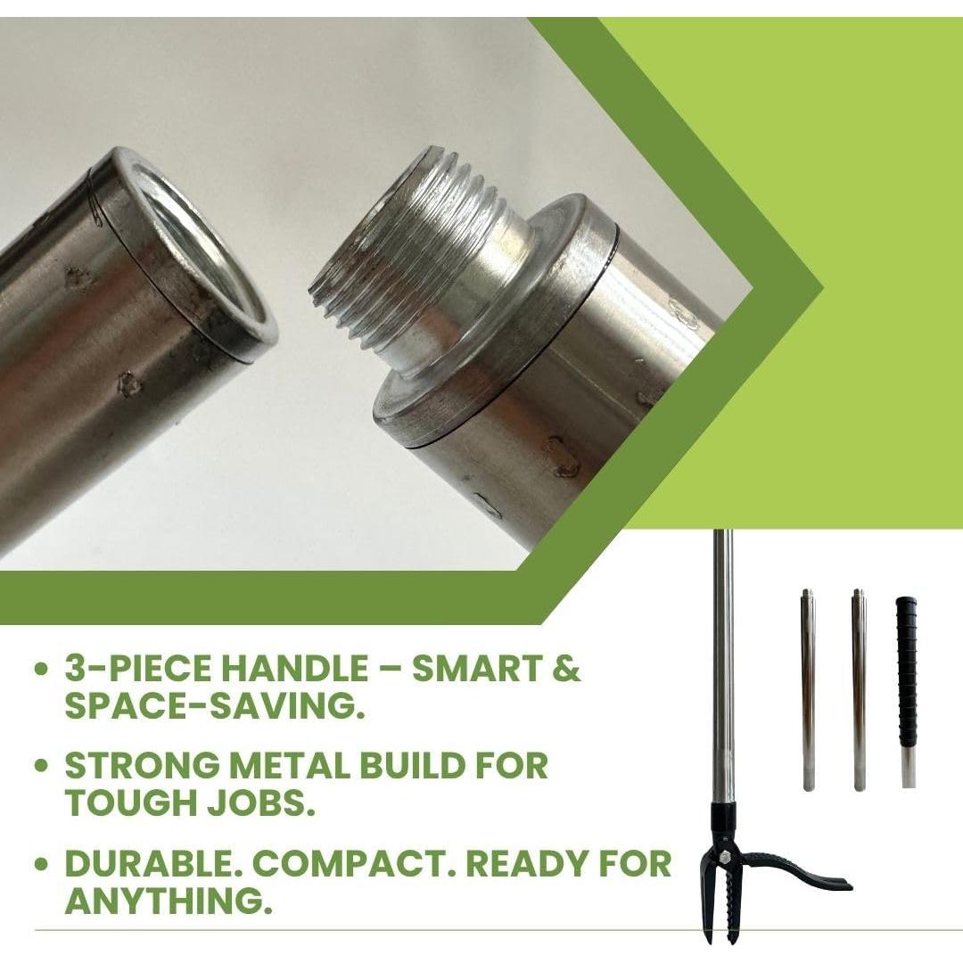 Herramienta desmalezadora 3 en 1 Zimchado - Mango largo ergonómico