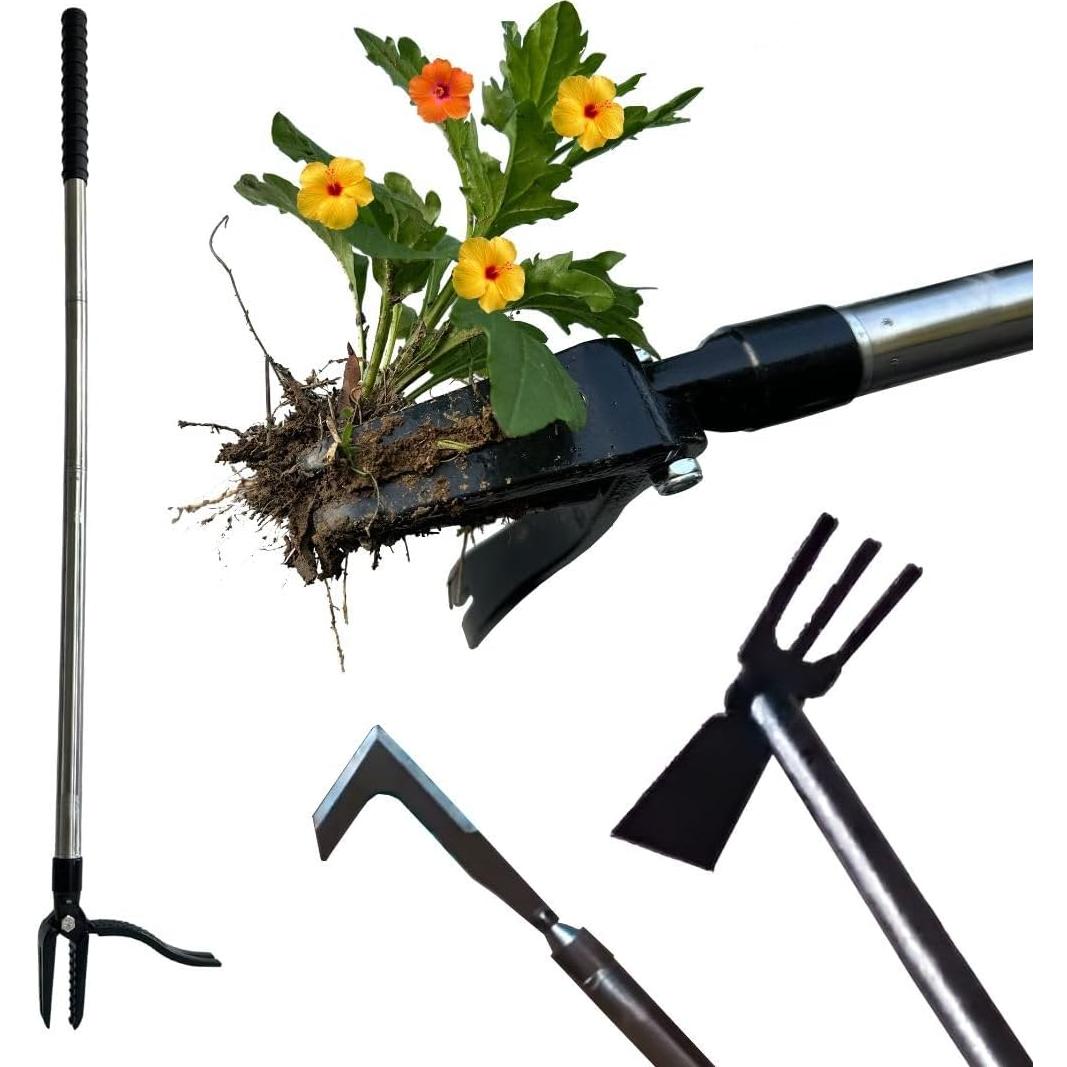 Herramienta desmalezadora 3 en 1 Zimchado - Mango largo ergonómico