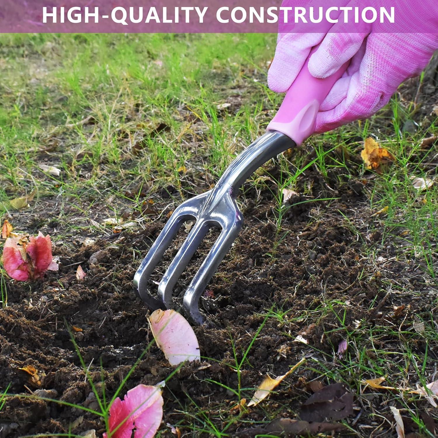 Juego de Herramientas de Jardín Artcome 9 Piezas Rosa Ergonómico