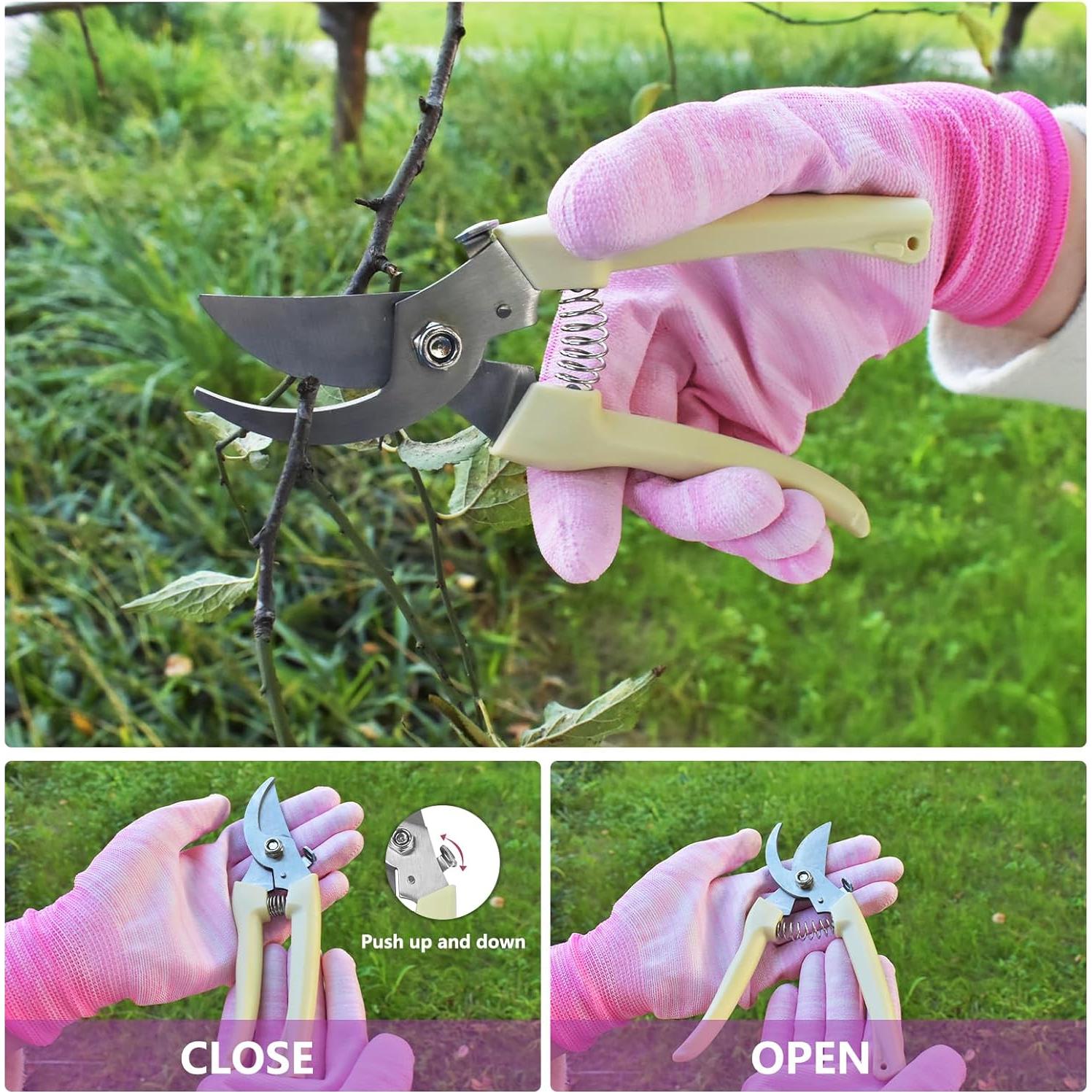 Juego de Herramientas de Jardín Artcome 9 Piezas Rosa Ergonómico