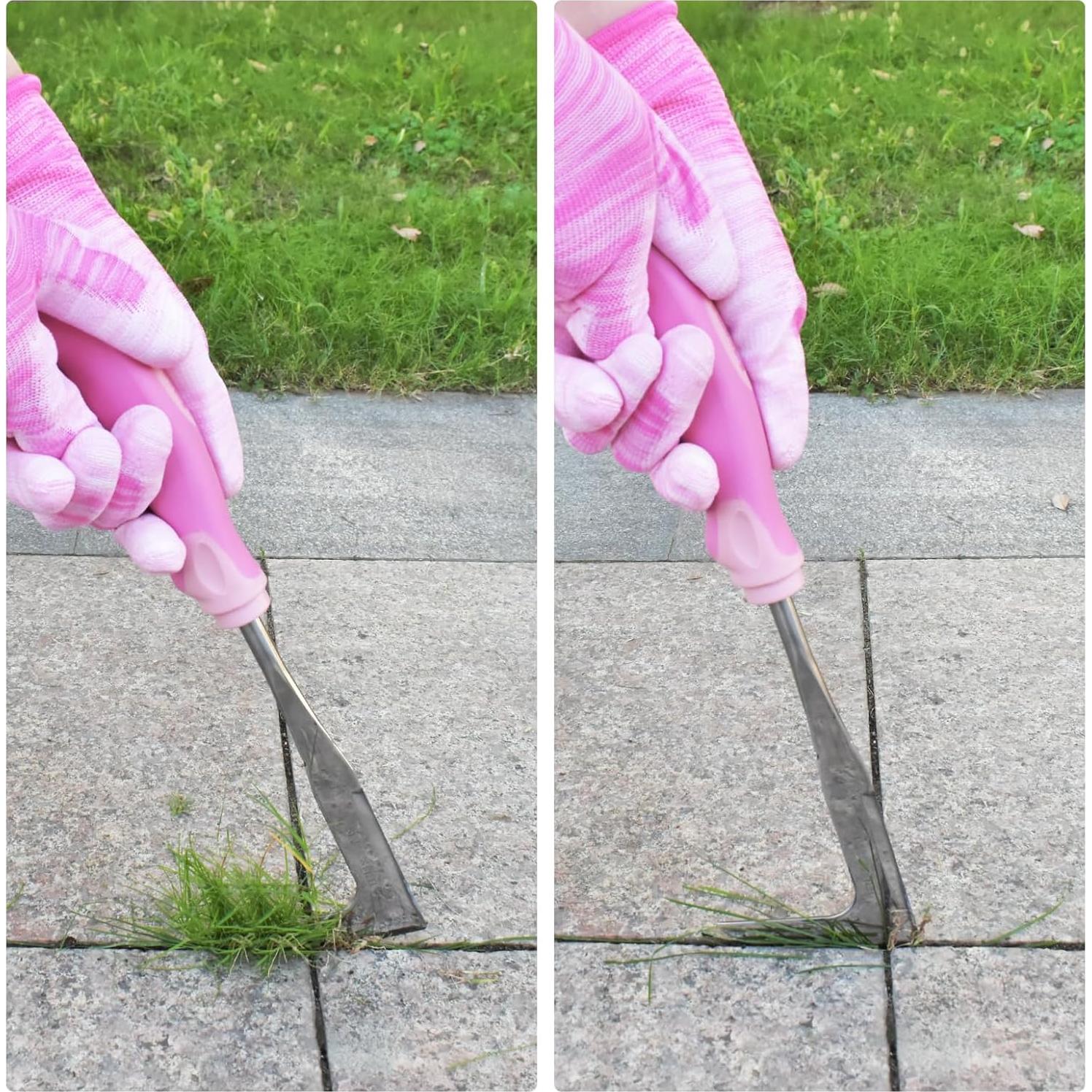 Juego de Herramientas de Jardín Artcome 9 Piezas Rosa Ergonómico