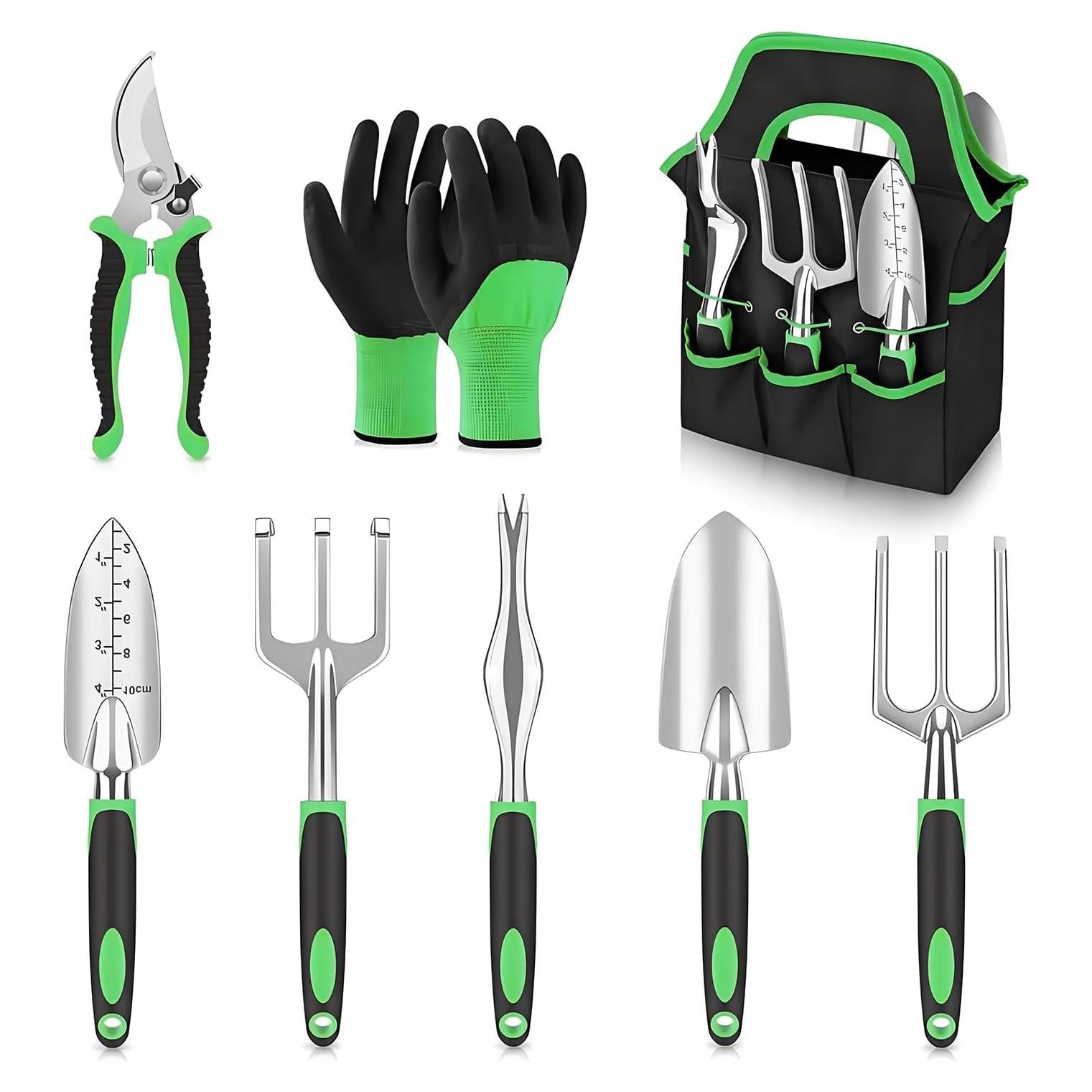 Set de Herramientas de Jardinería 8 Piezas VIESOGEZ - Acero Inoxidable