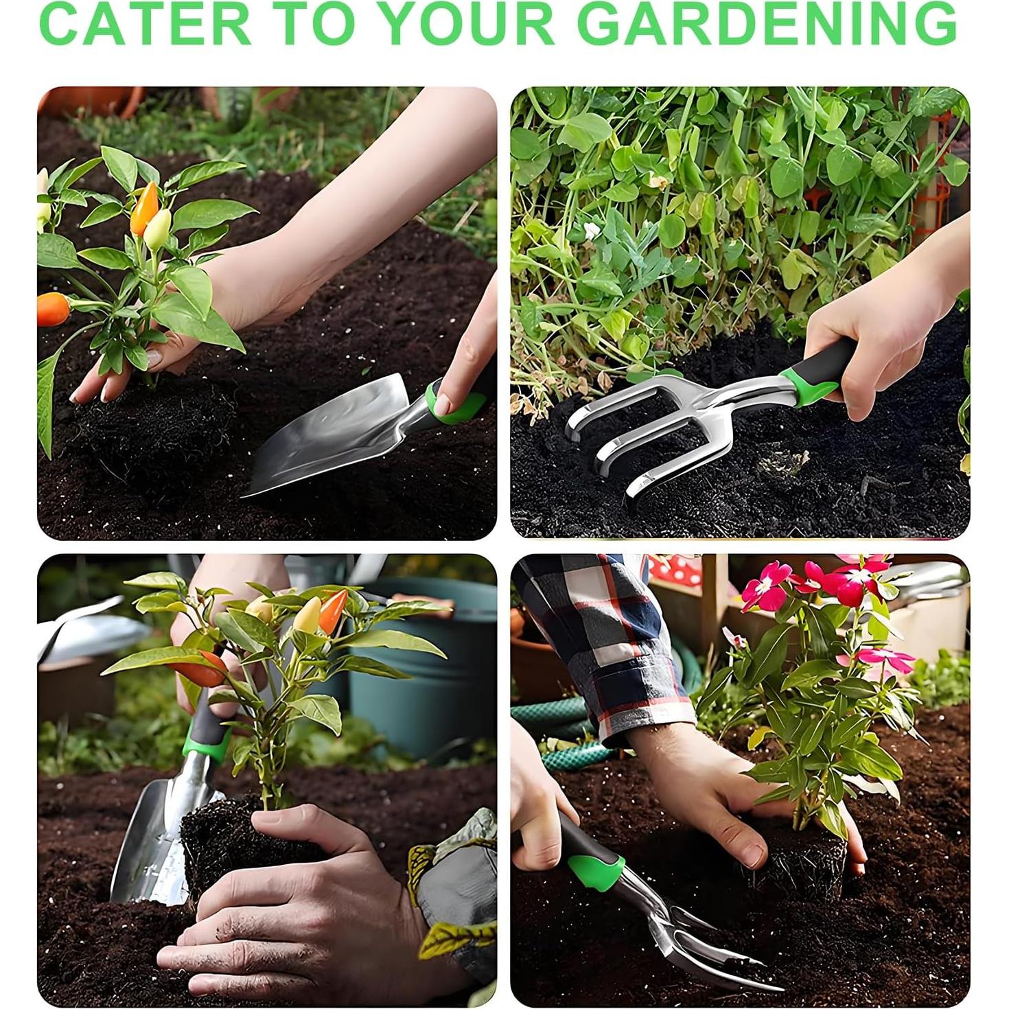 Set de Herramientas de Jardinería 8 Piezas VIESOGEZ - Acero Inoxidable