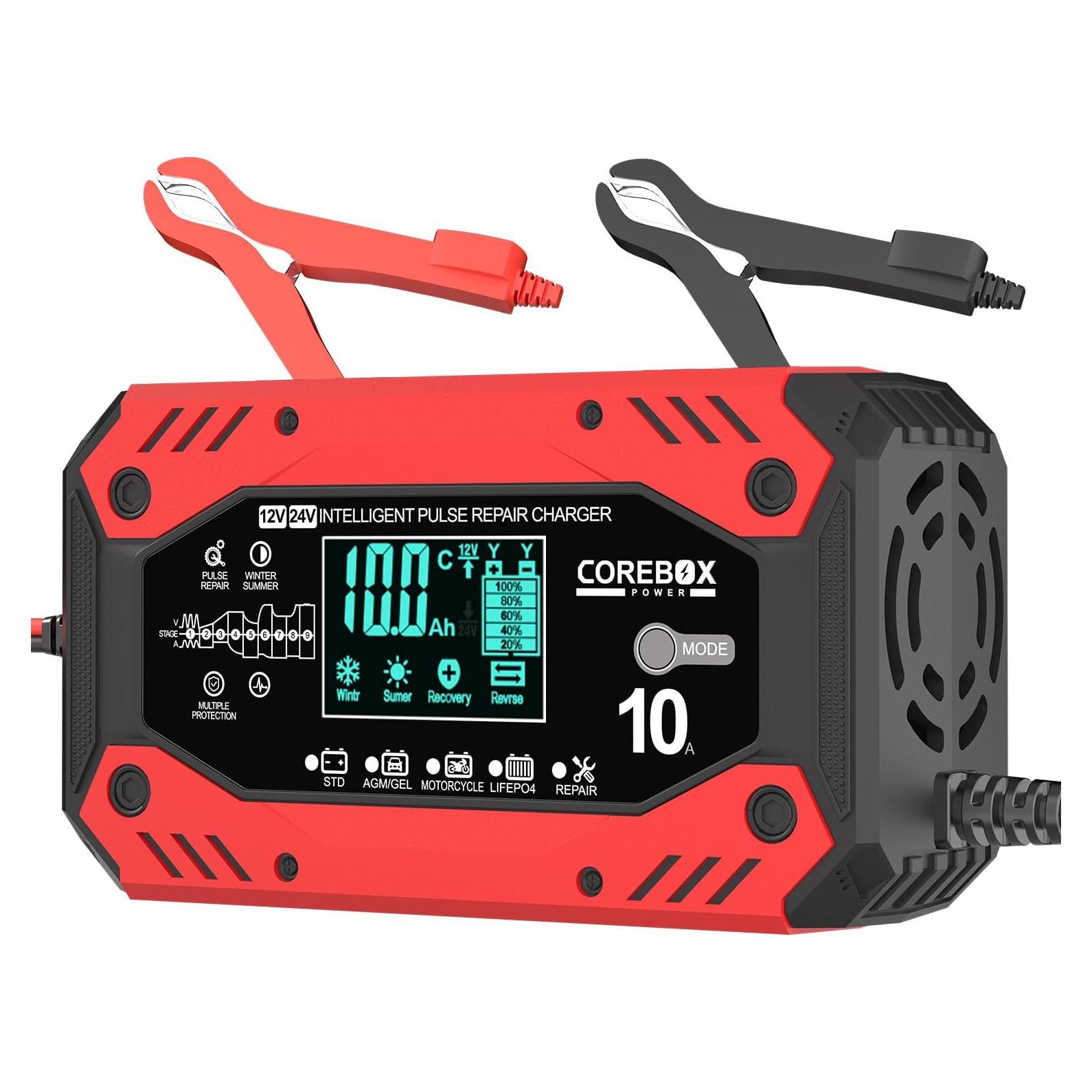 Cargador de Batería Inteligente 10A 12V/24V COREBOX 10CD