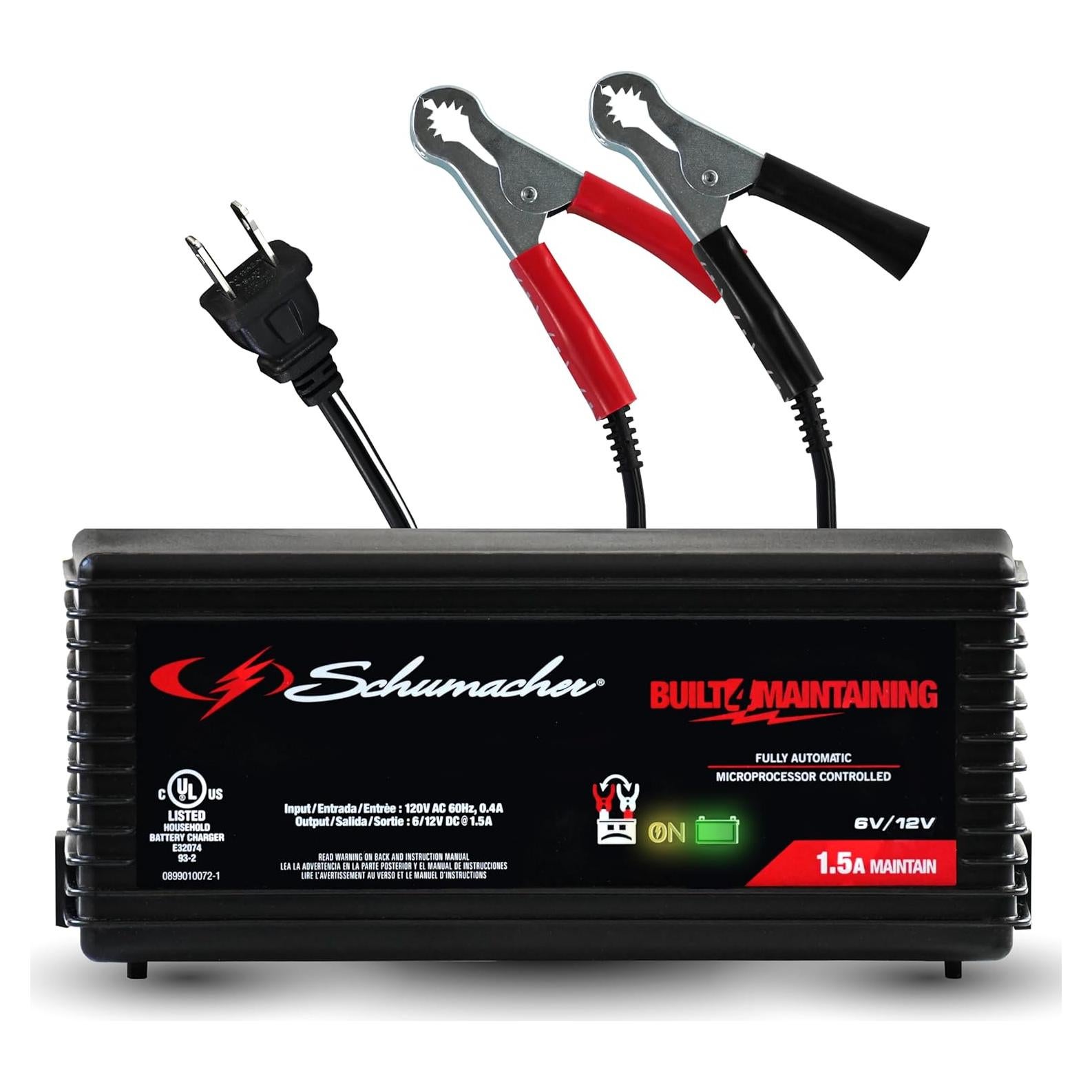 Cargador y Mantenedor de Baterías Schumacher SC1355 1.5A 6V/12V