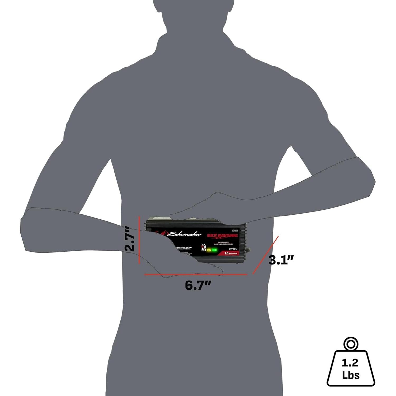 Cargador y Mantenedor de Baterías Schumacher SC1355 1.5A 6V/12V