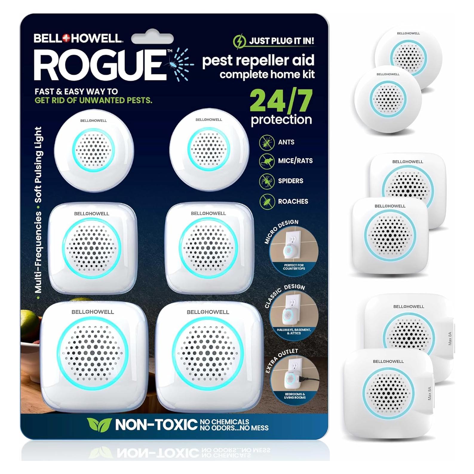 Repelente de Plagas Ultrasónico Bell+Howell 6 Pk Seguro para Mascotas