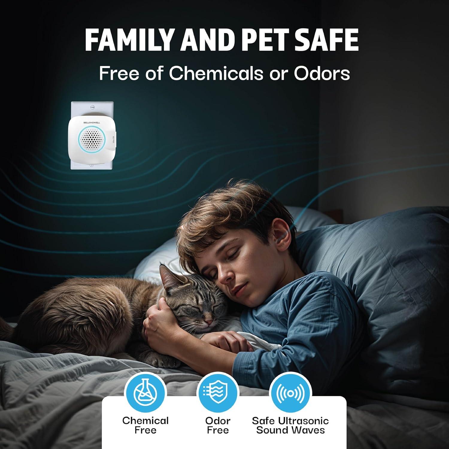 Repelente de Plagas Ultrasónico Bell+Howell 6 Pk Seguro para Mascotas