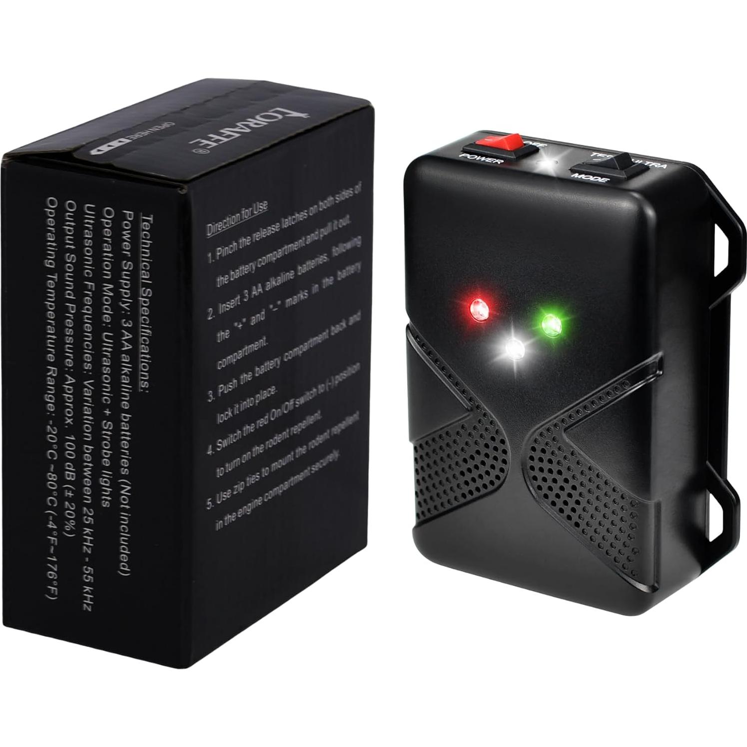 Repelente Ultrasónico de Roedores Loraffe DD-AR-001 a Batería