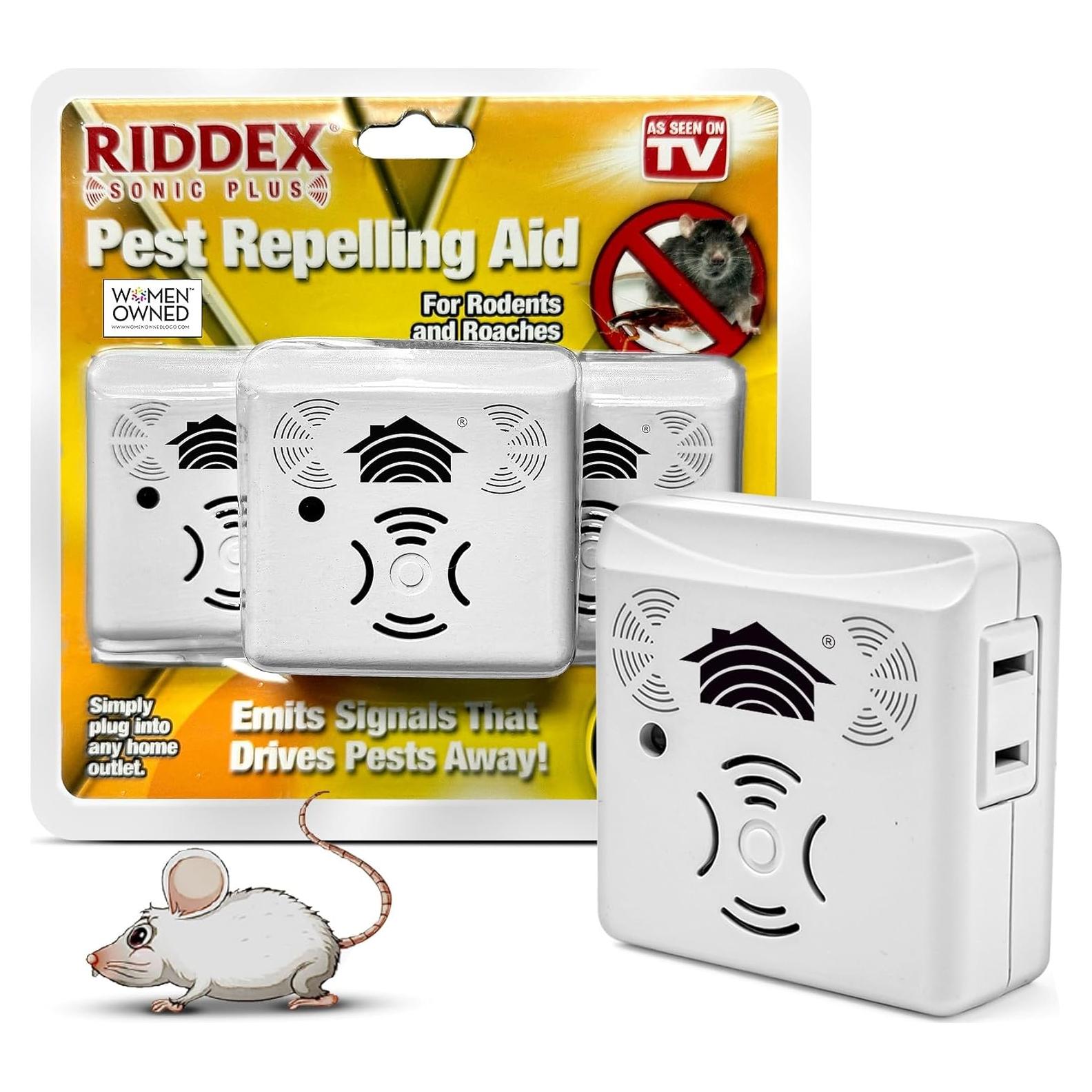 Riddex Sonic Plus Repelente Ultrasonico de Plagas - Paquete de 3